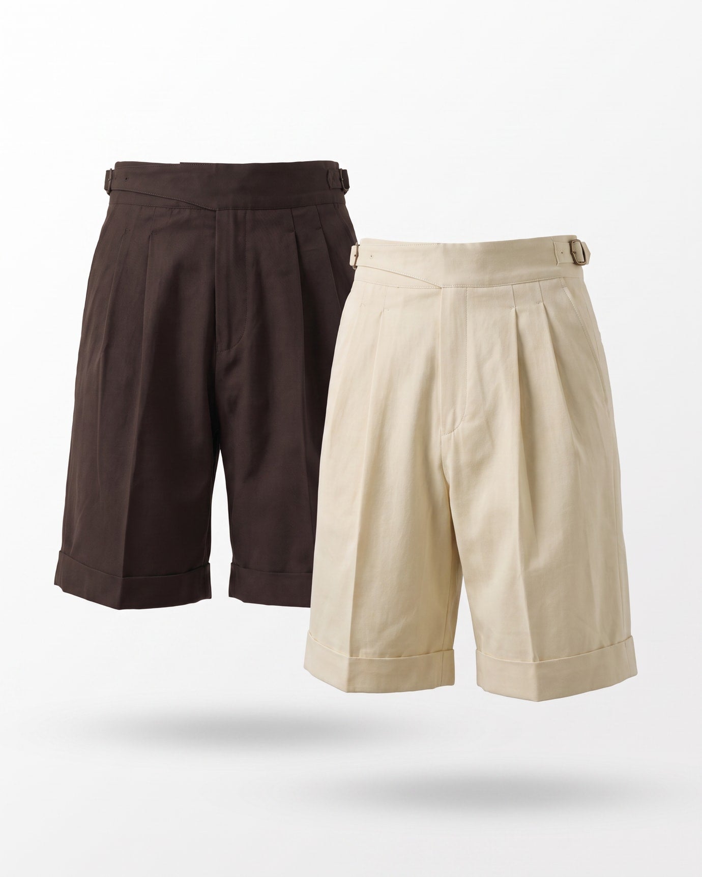 Capri Double Pleated Cotton Summer Shorts