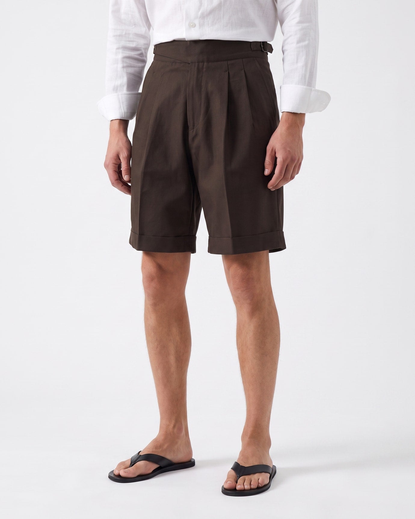 Capri Double Pleated Cotton Summer Shorts