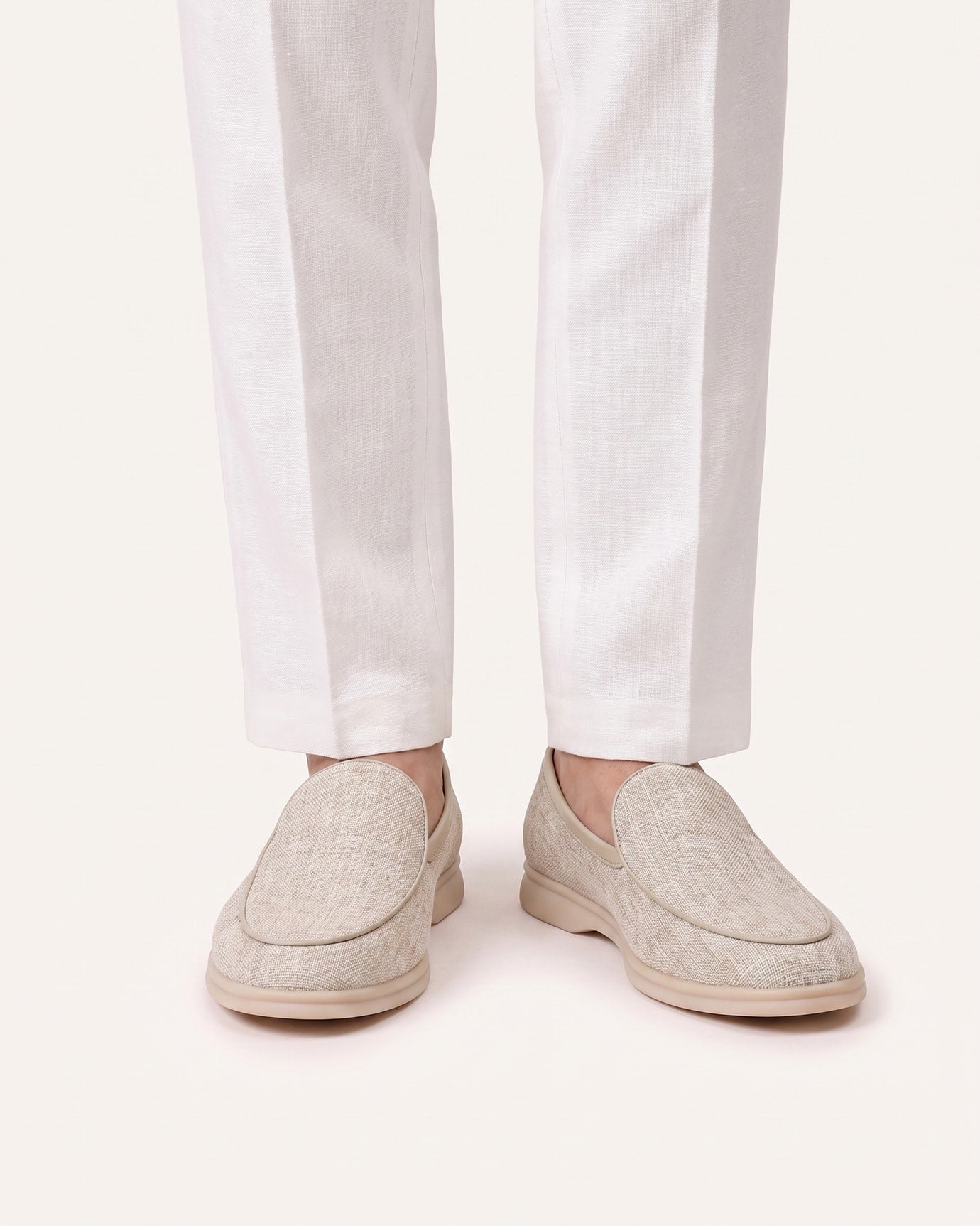 Paris Linen Leather Loafers