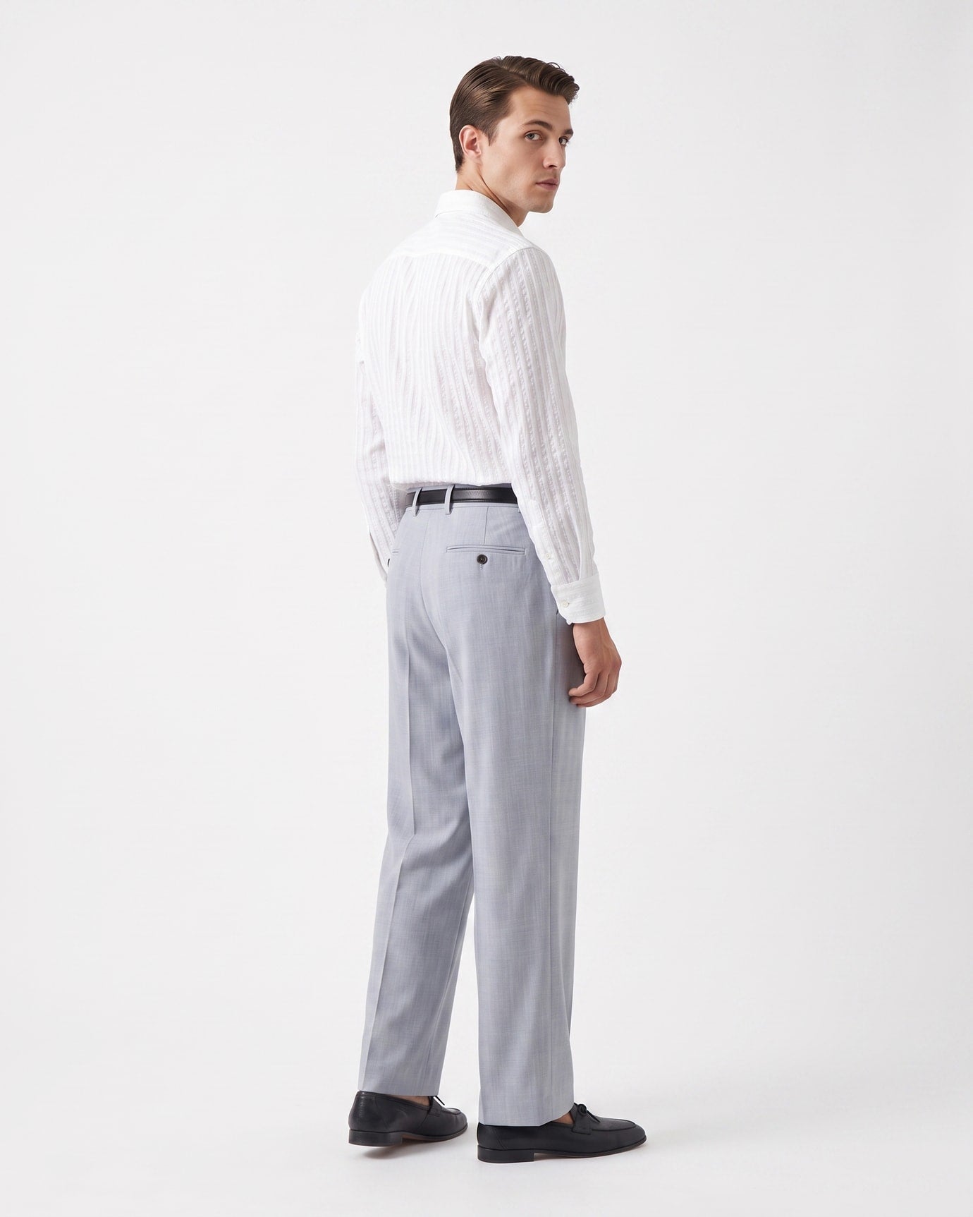 Madrid Double Pleated Straight Leg Trousers