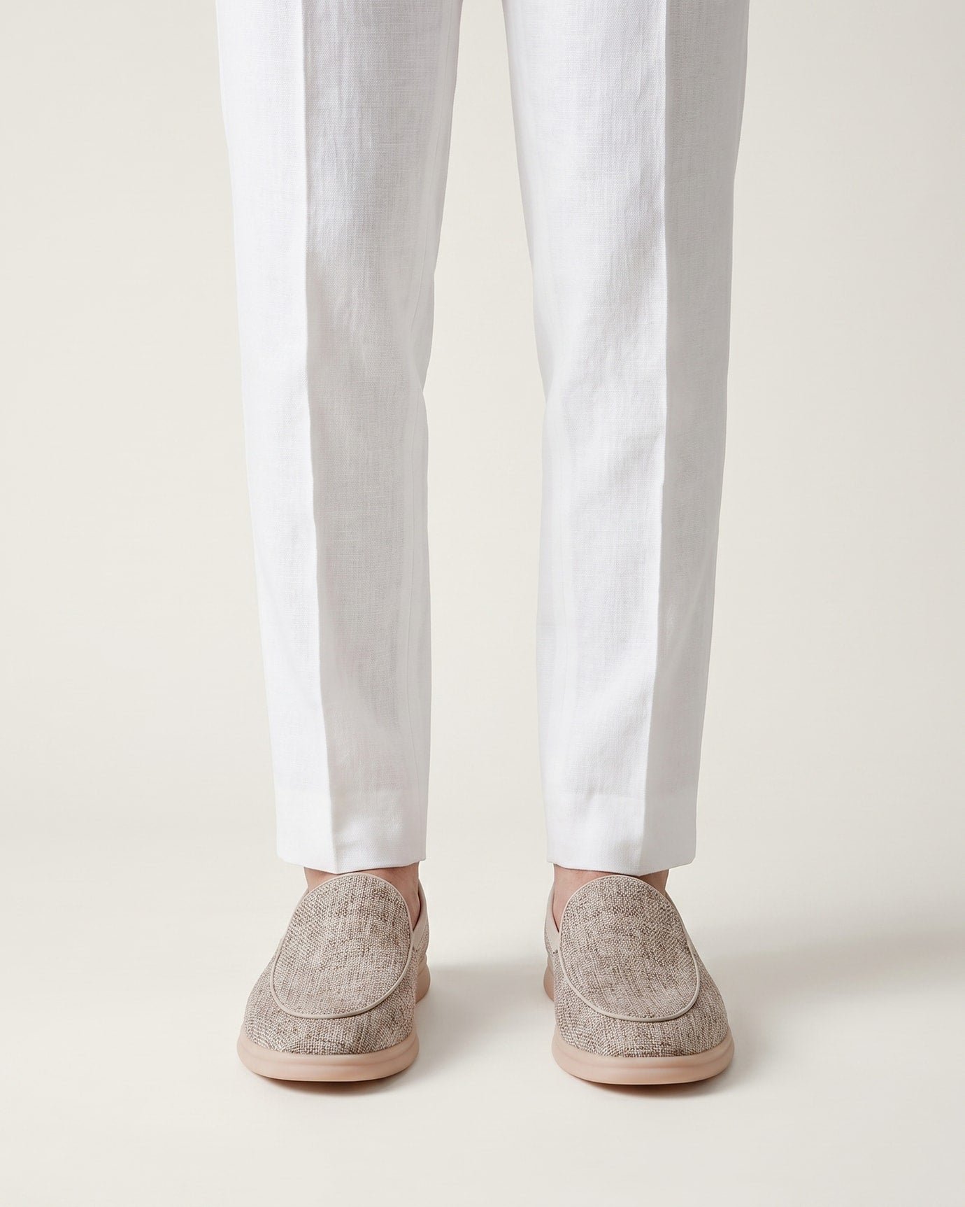 Paris Linen Leather Loafers