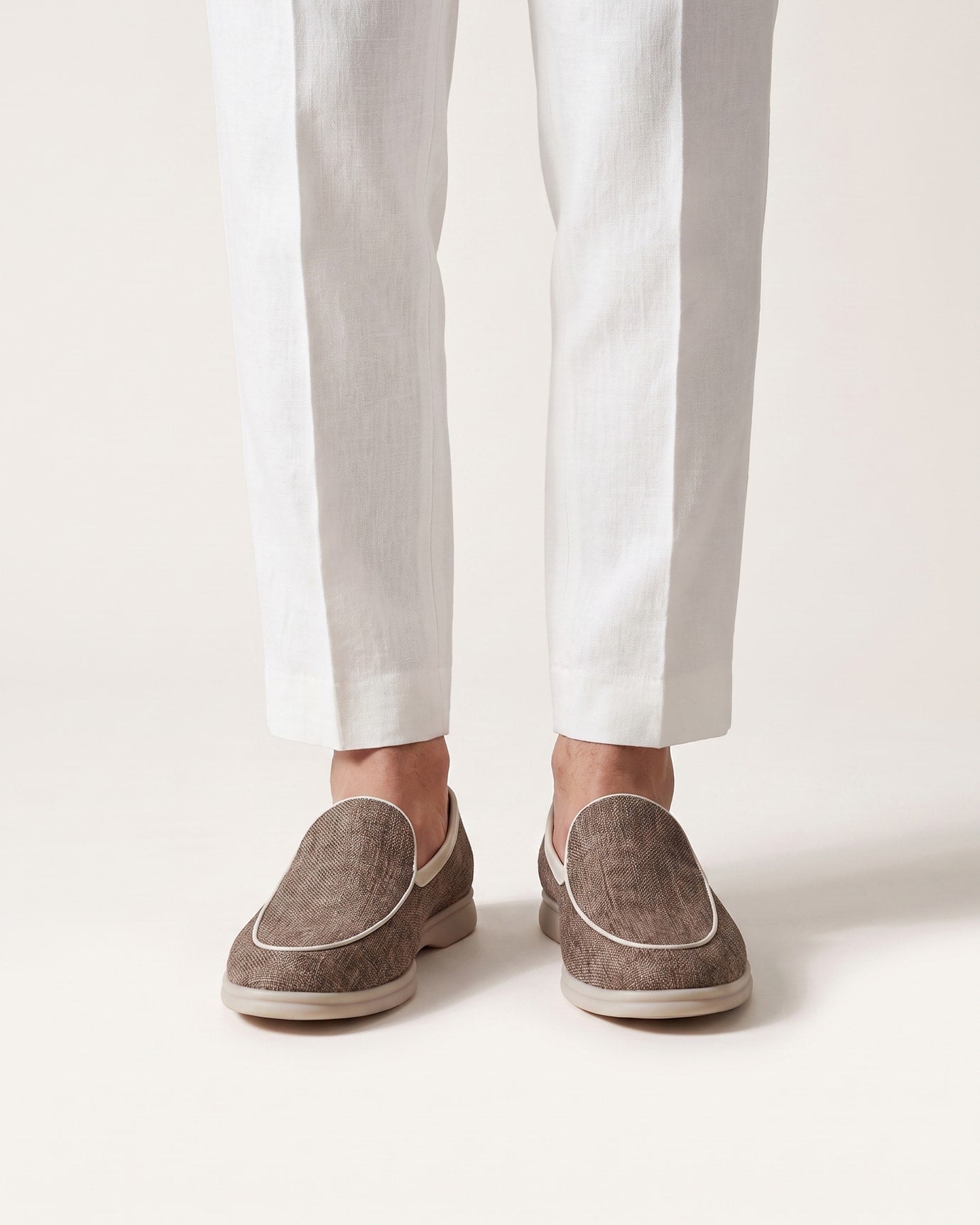 Paris Linen Leather Loafers