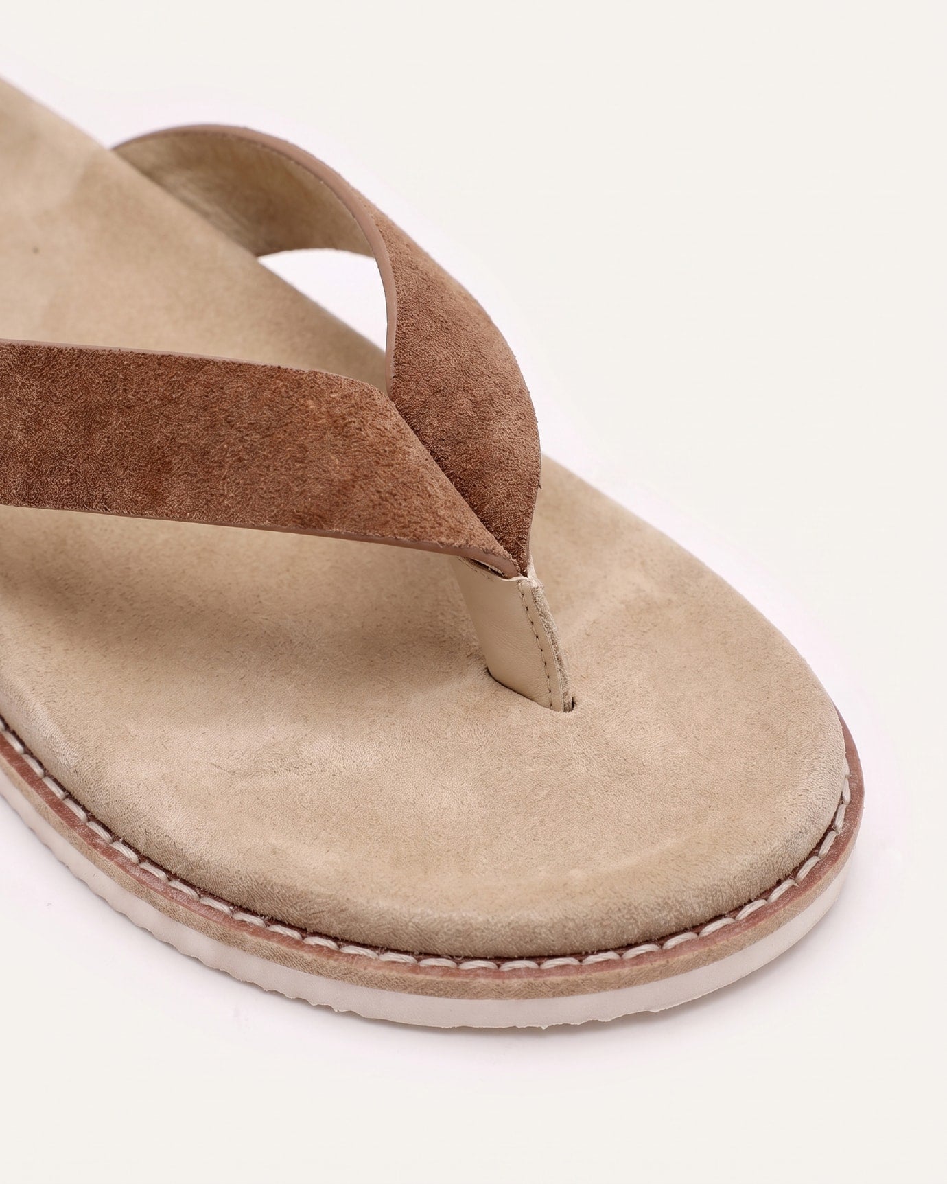 Miami Contrast Leather Flip-Flops