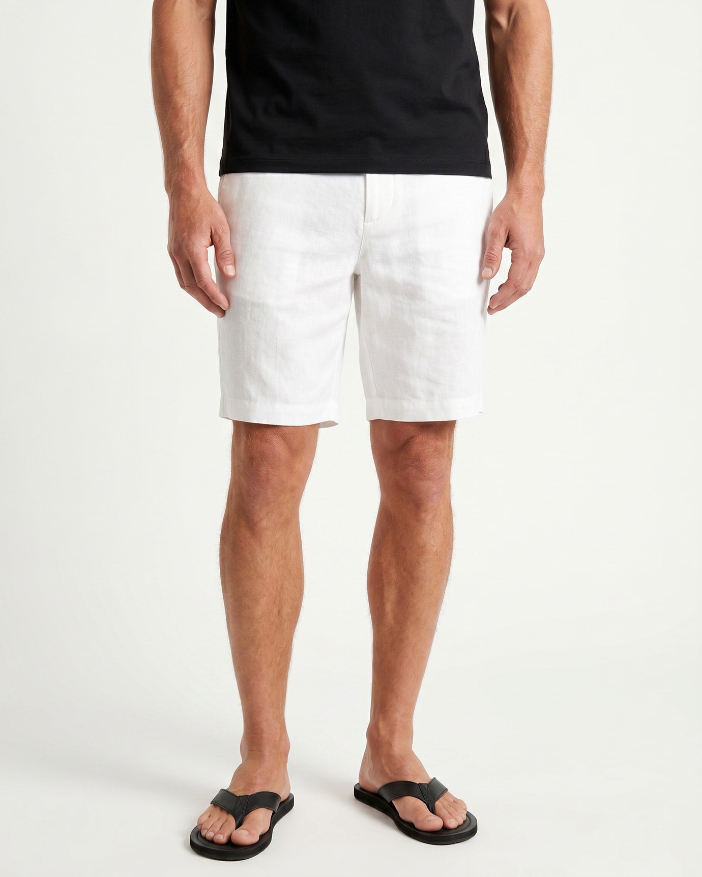 Monaco Linen Shorts with Elastic Waist