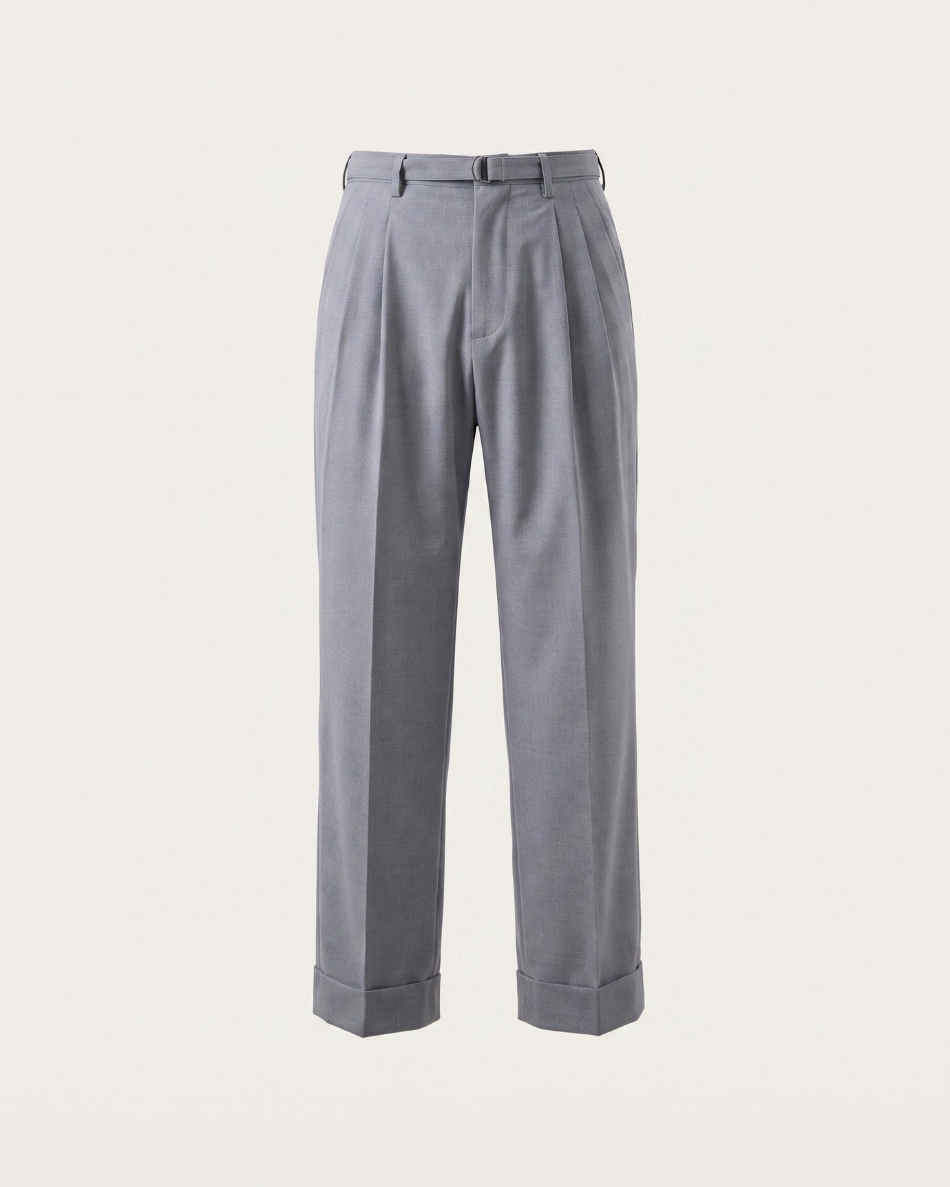 Comfortable Lightweight Straight Leg Trousers With Belt