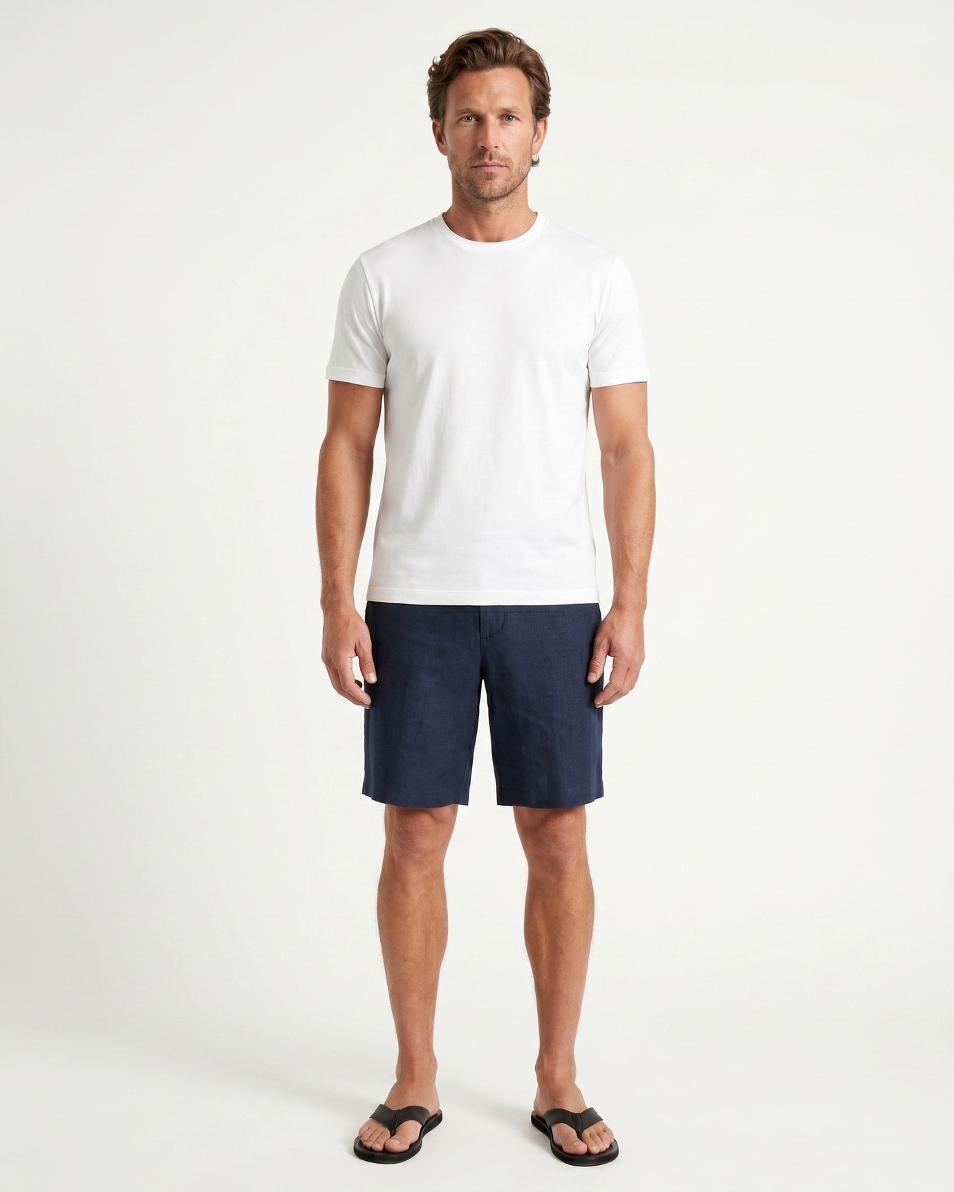 Monaco Linen Shorts with Elastic Waist