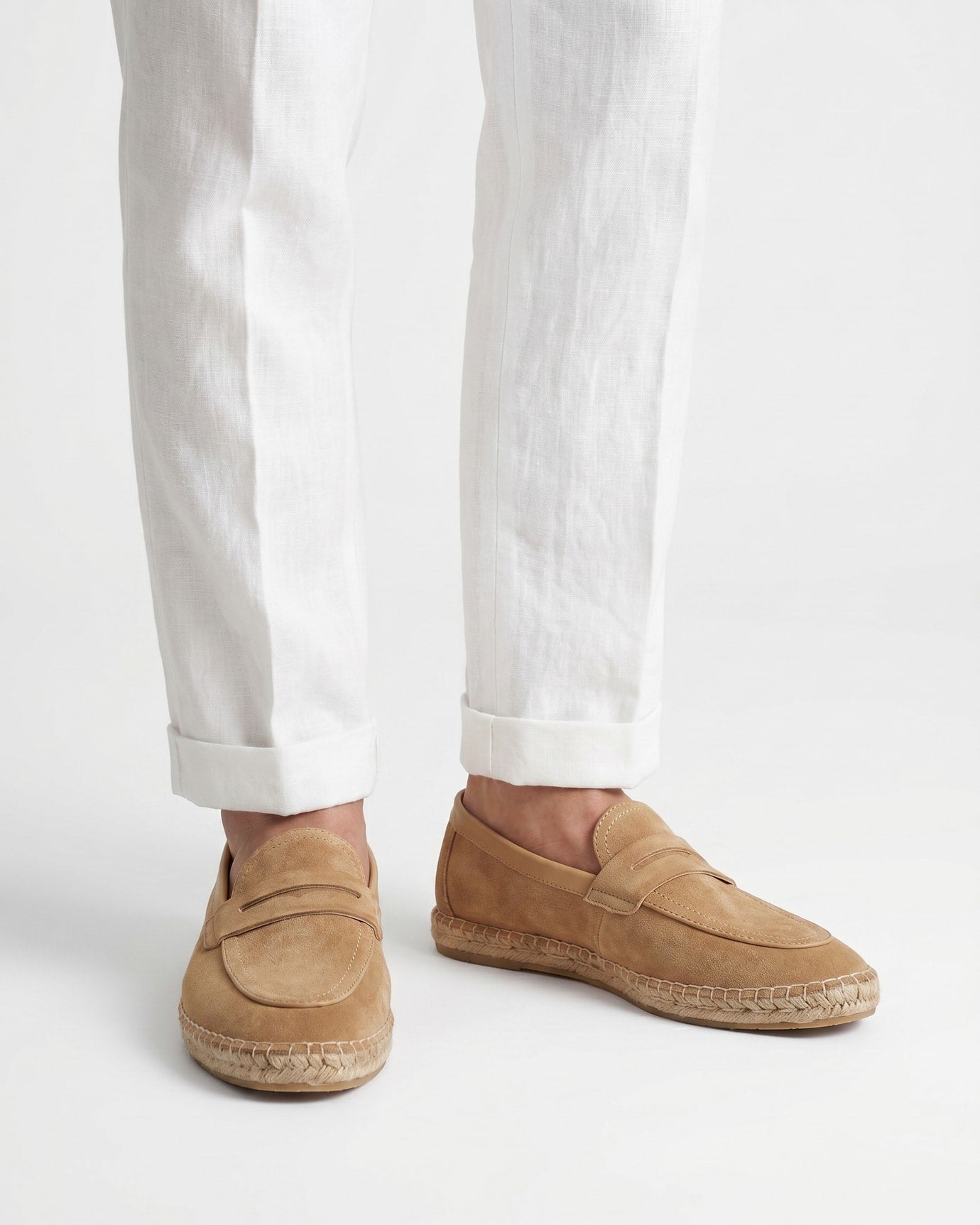 Mediterranean Suede Slip-On Loafers