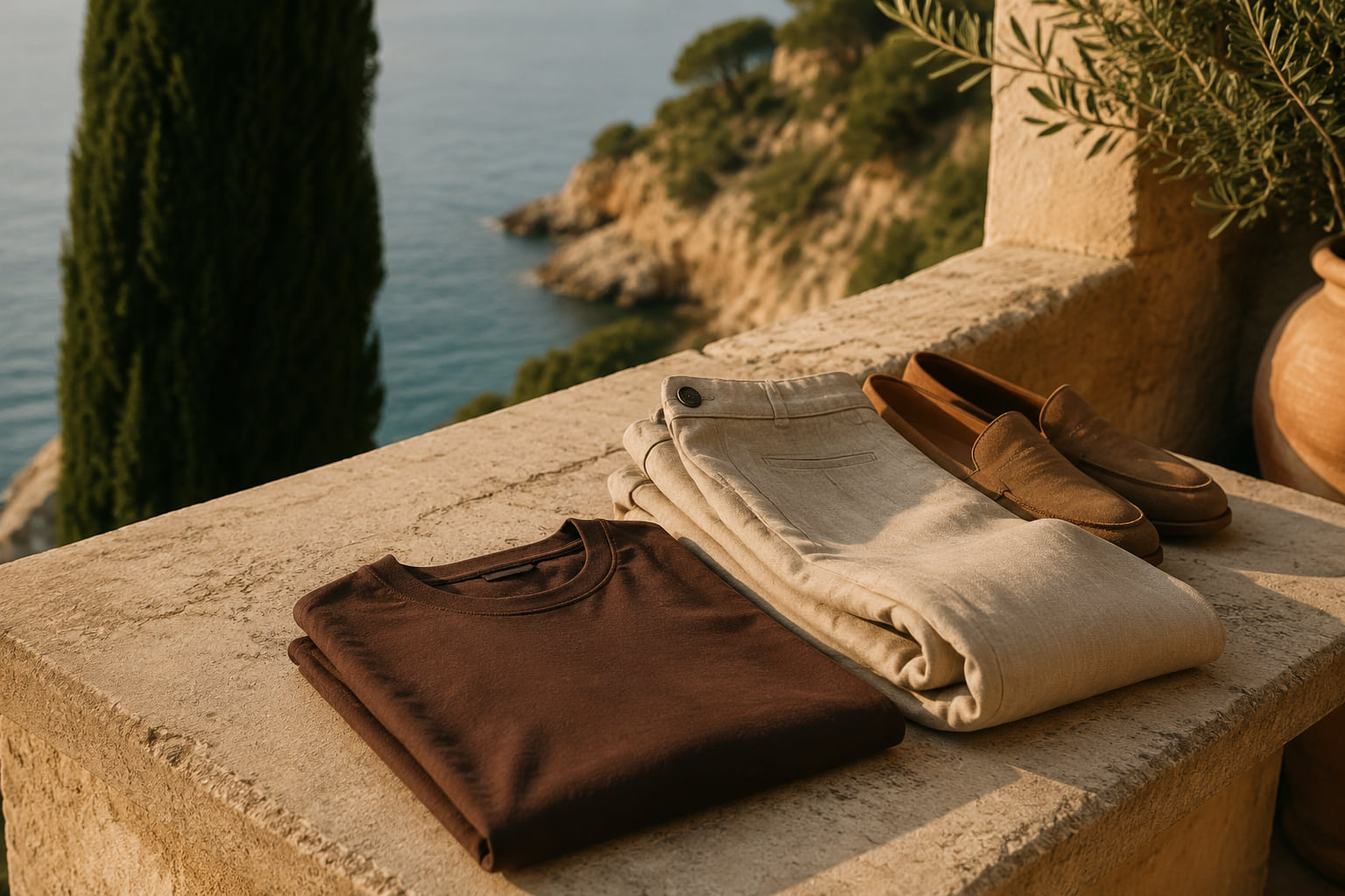 How to Style a Coffee/Brown T-Shirt Like Old Money