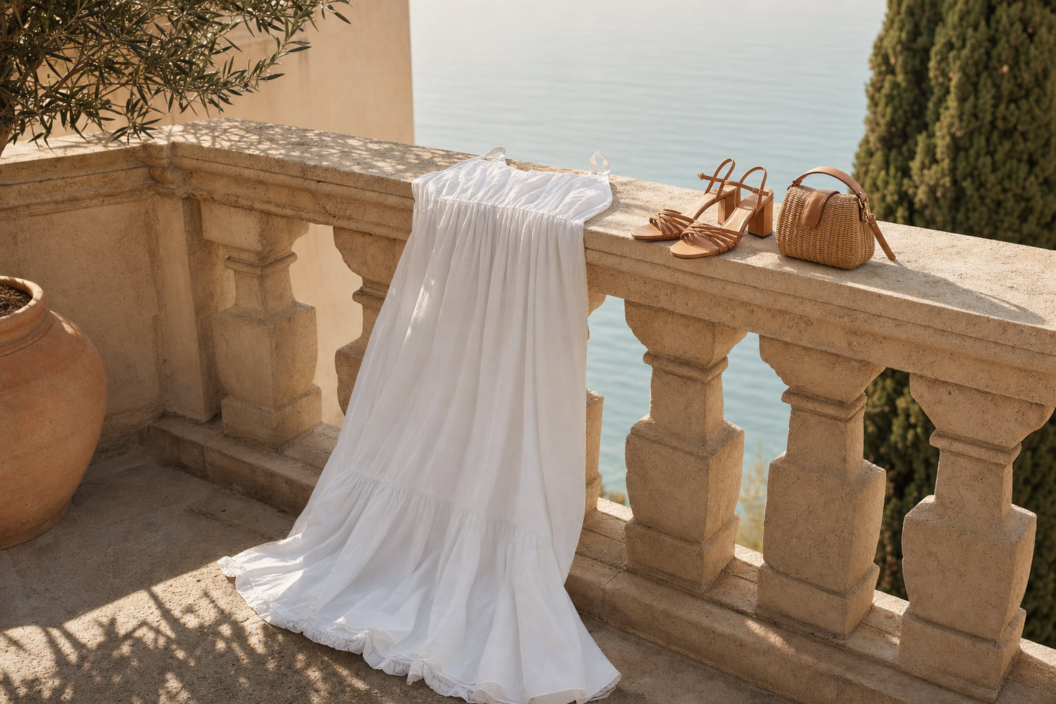How to Dress Up a Simple White Cotton Sundress