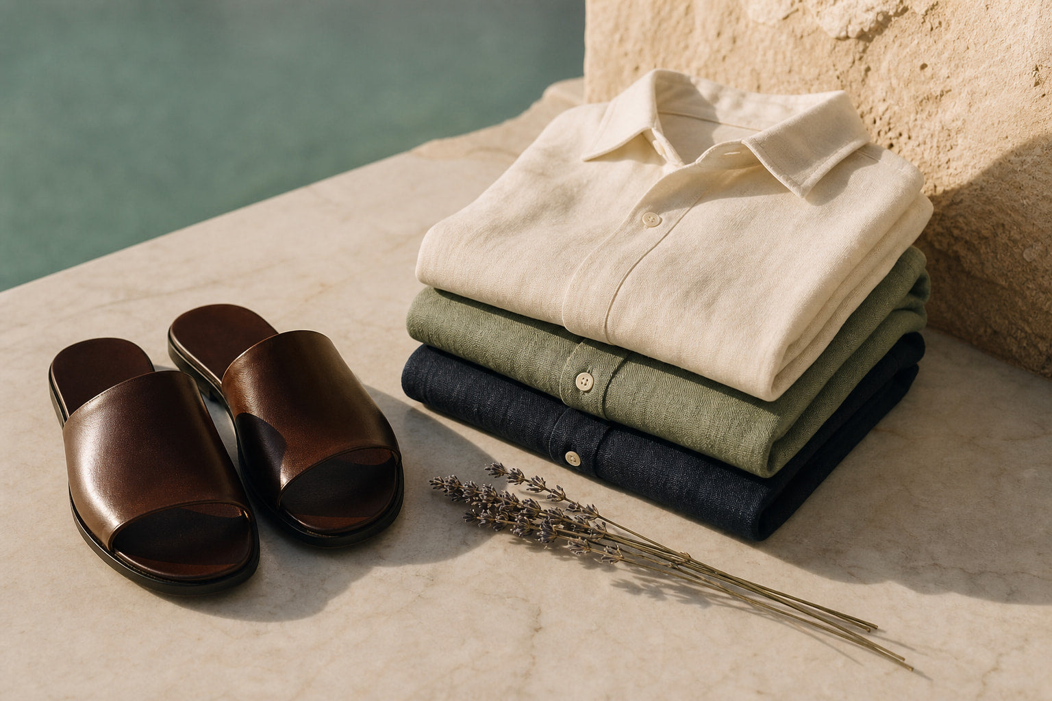 How to Pair Premium Linen with Luxury Slide Sandals