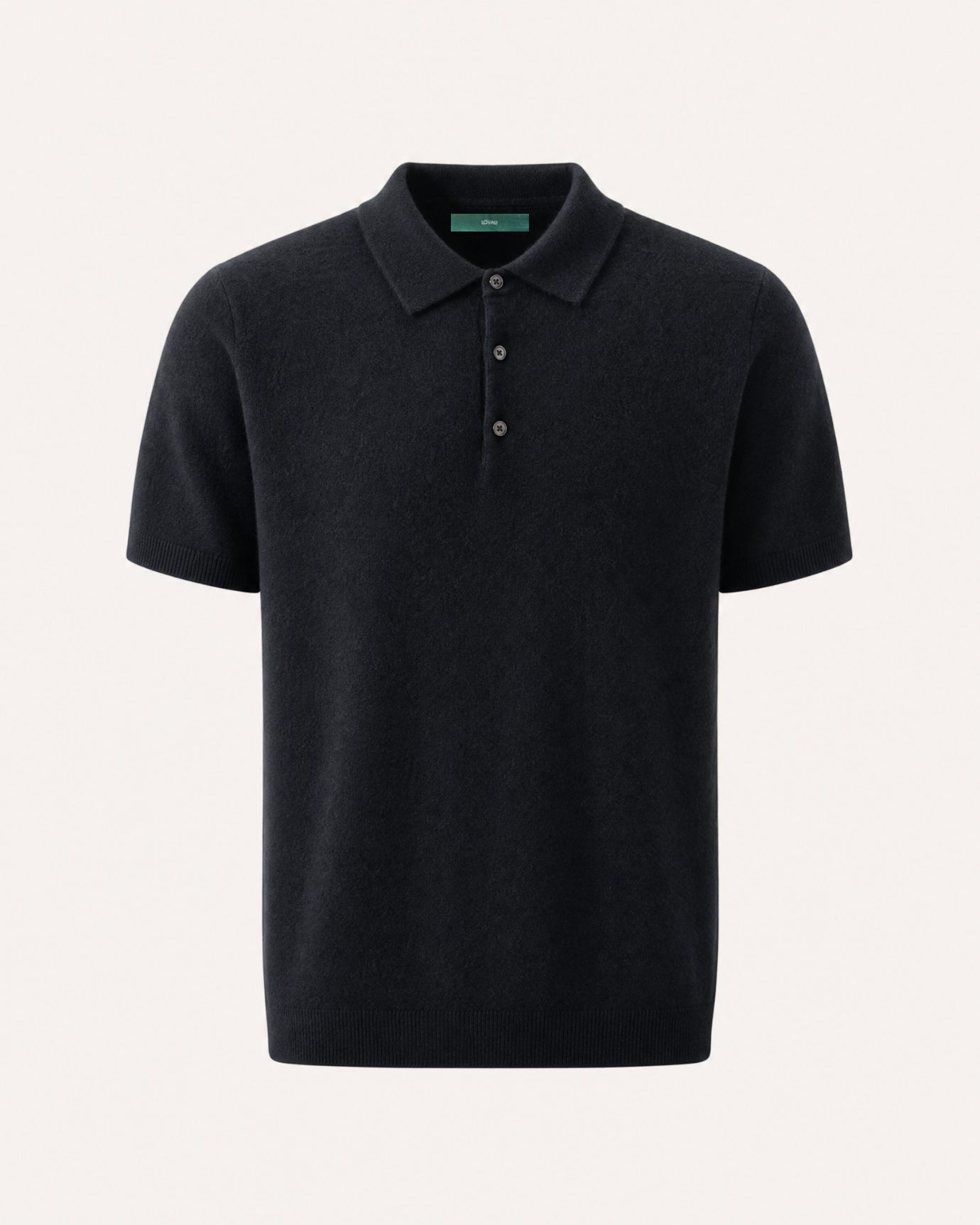 New York Cashmere Short-Sleeve Polo Shirt