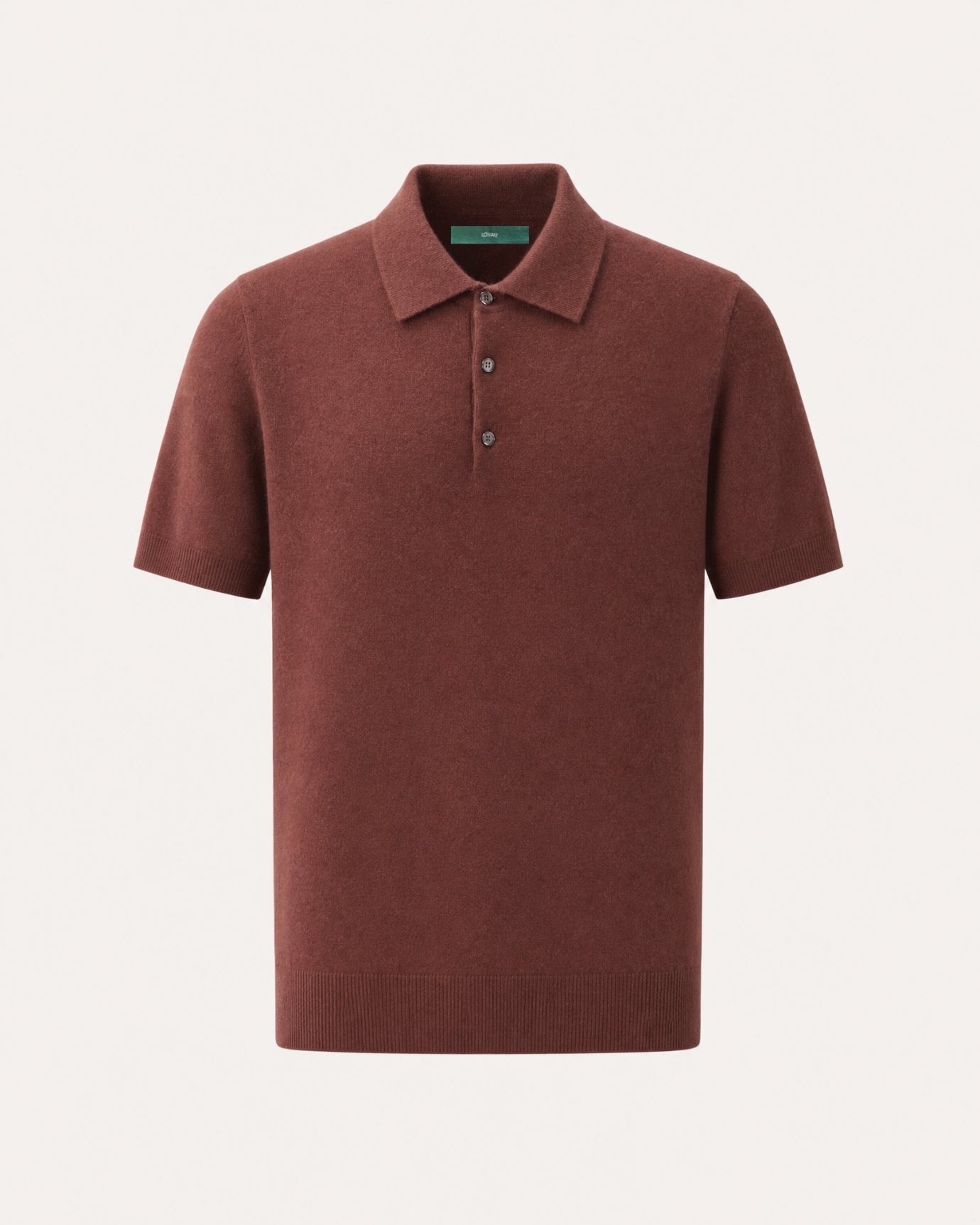 New York Cashmere Short-Sleeve Polo Shirt