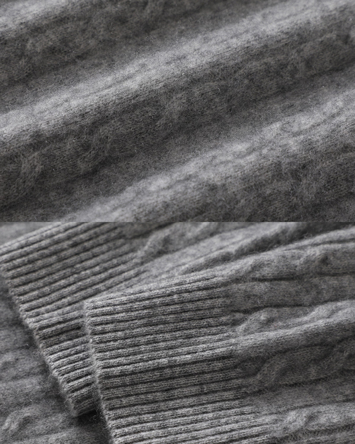 Collared Cable Knit Cashmere Sweater Polo
