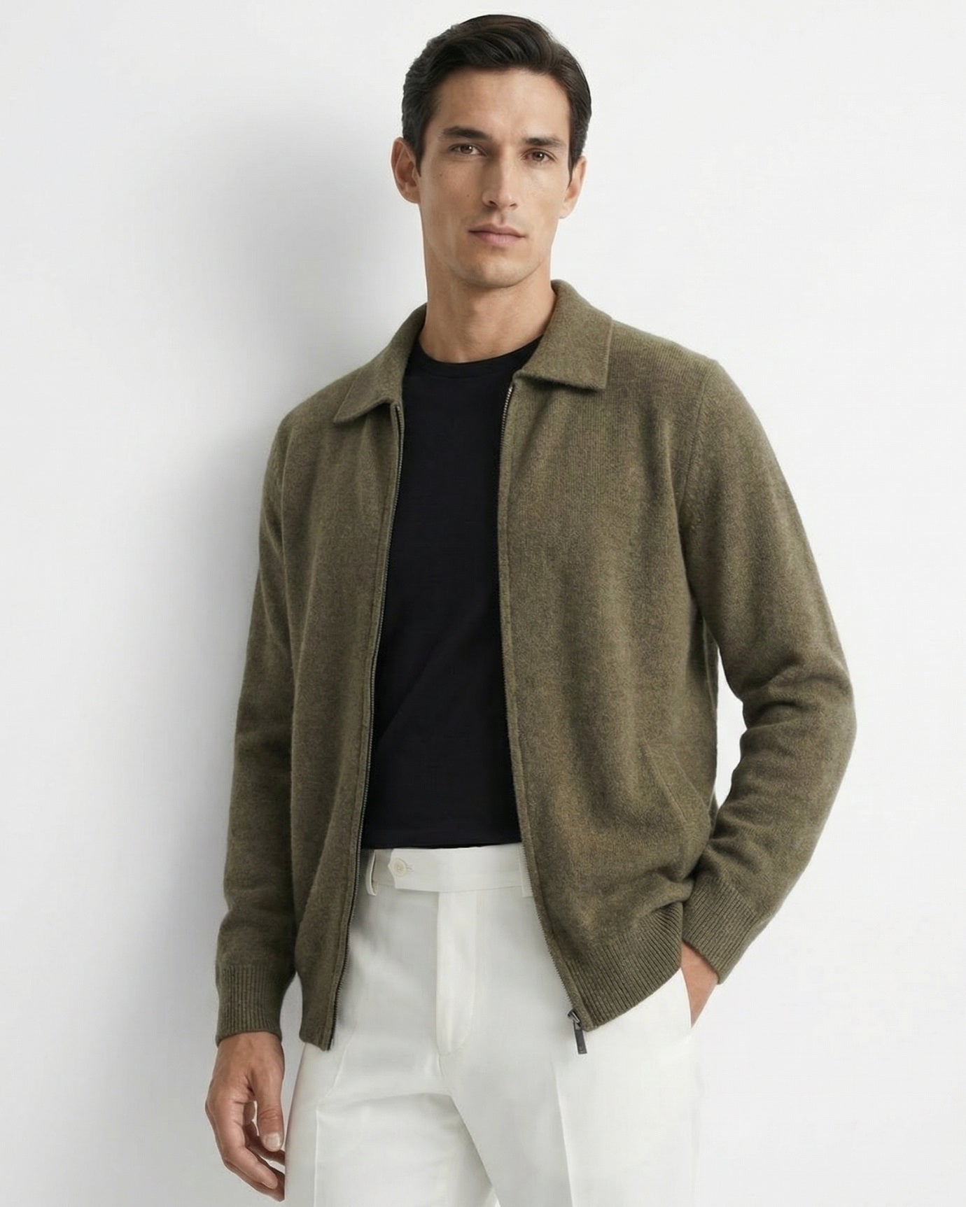 LOVAU Strickjacke aus Kaschmirmischung