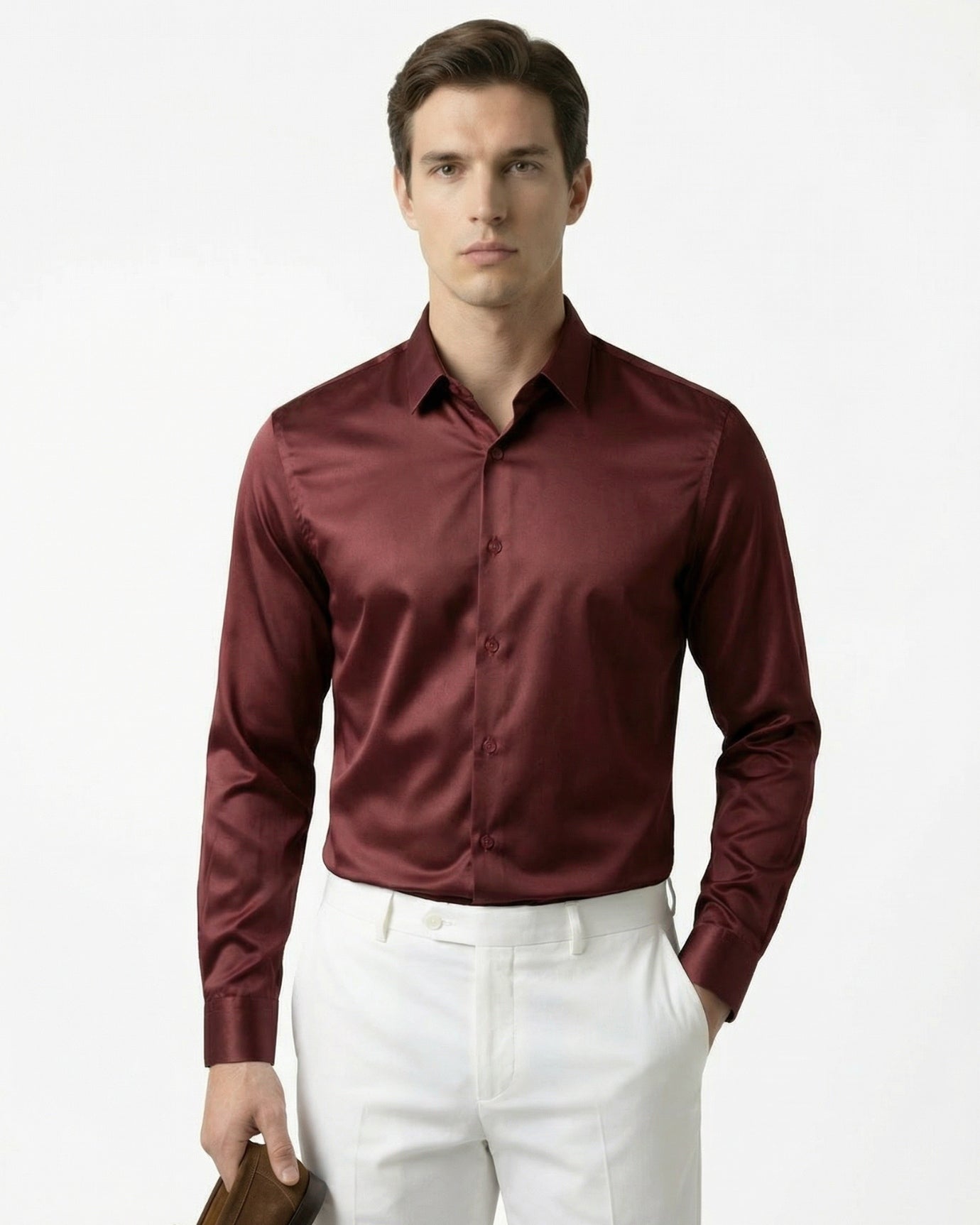 Camisa con textura de seda