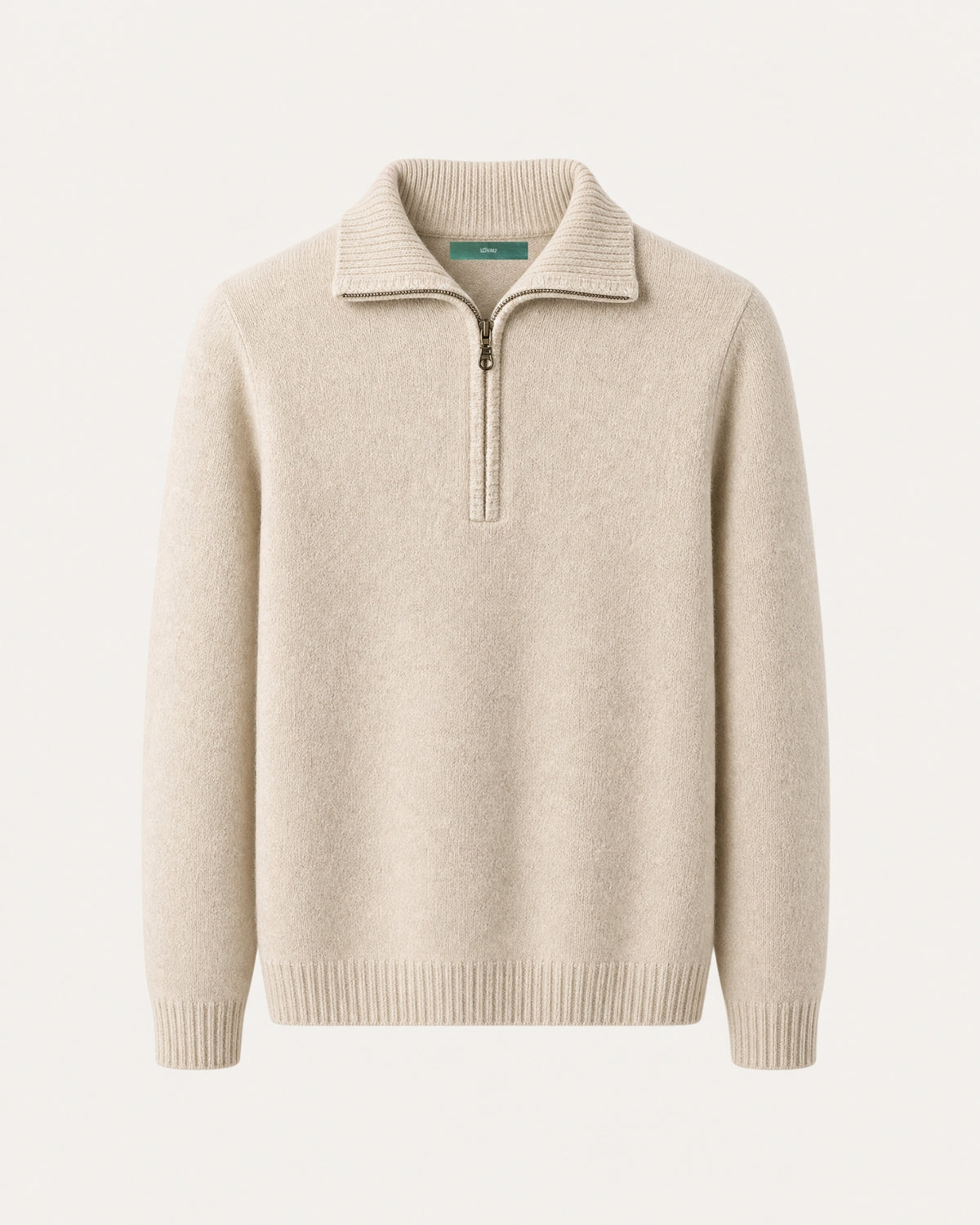 Hamptons Thick Cashmere Full-Zip Knit Sweater