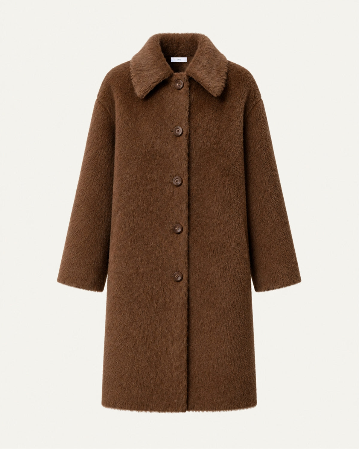 Relaxed Fit Mid-Length Suri Alpaca Coat