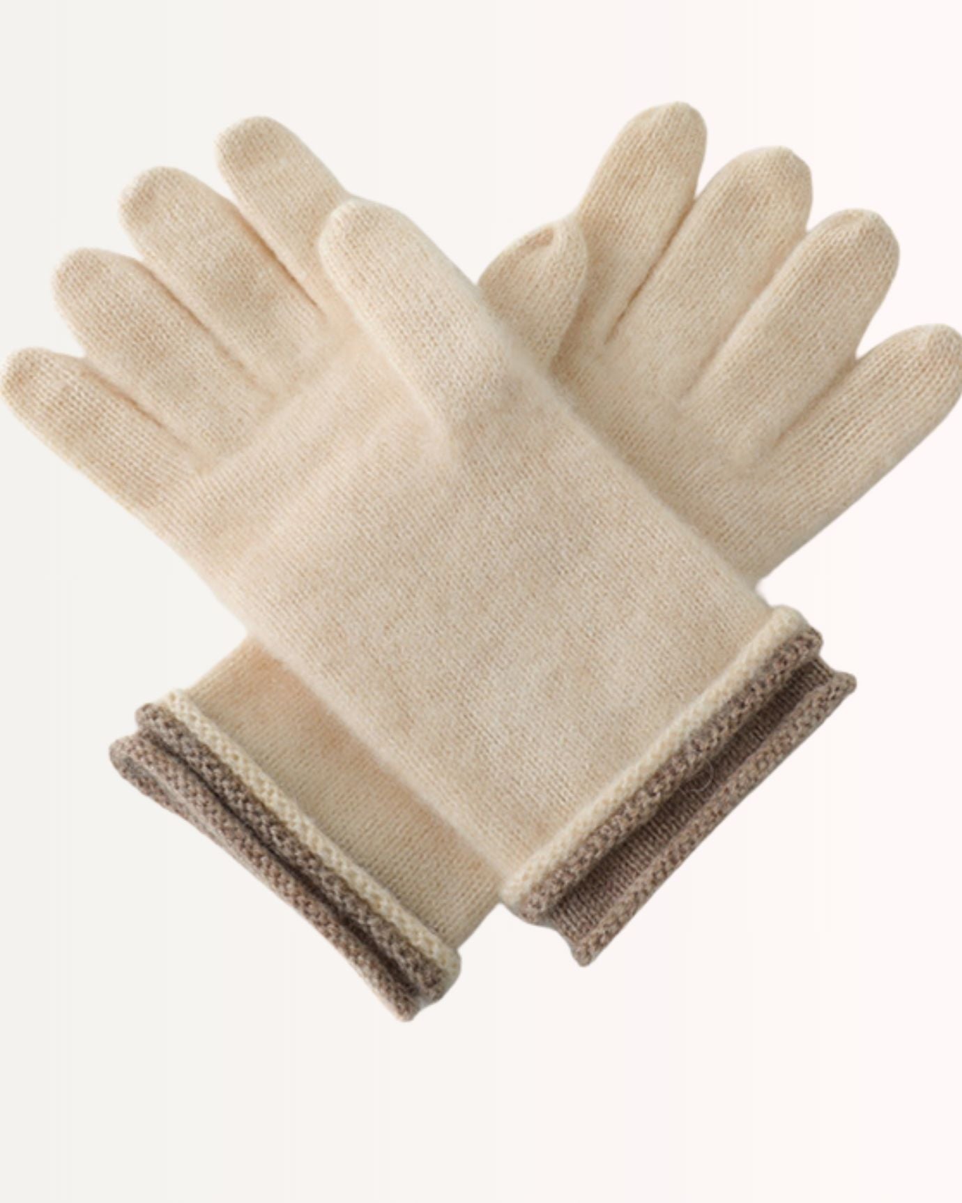 Cashmere Thickened Gloves matching bow knitted
