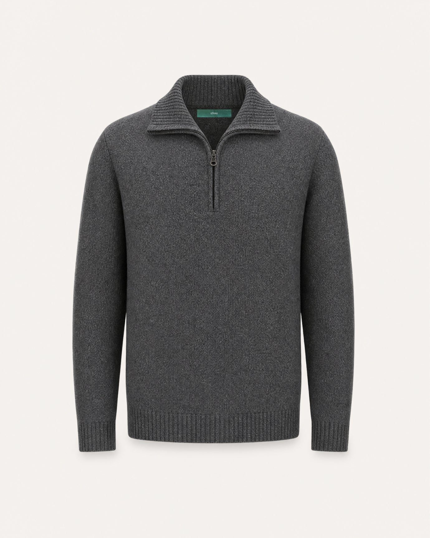 Hamptons Thick Cashmere Full-Zip Knit Sweater