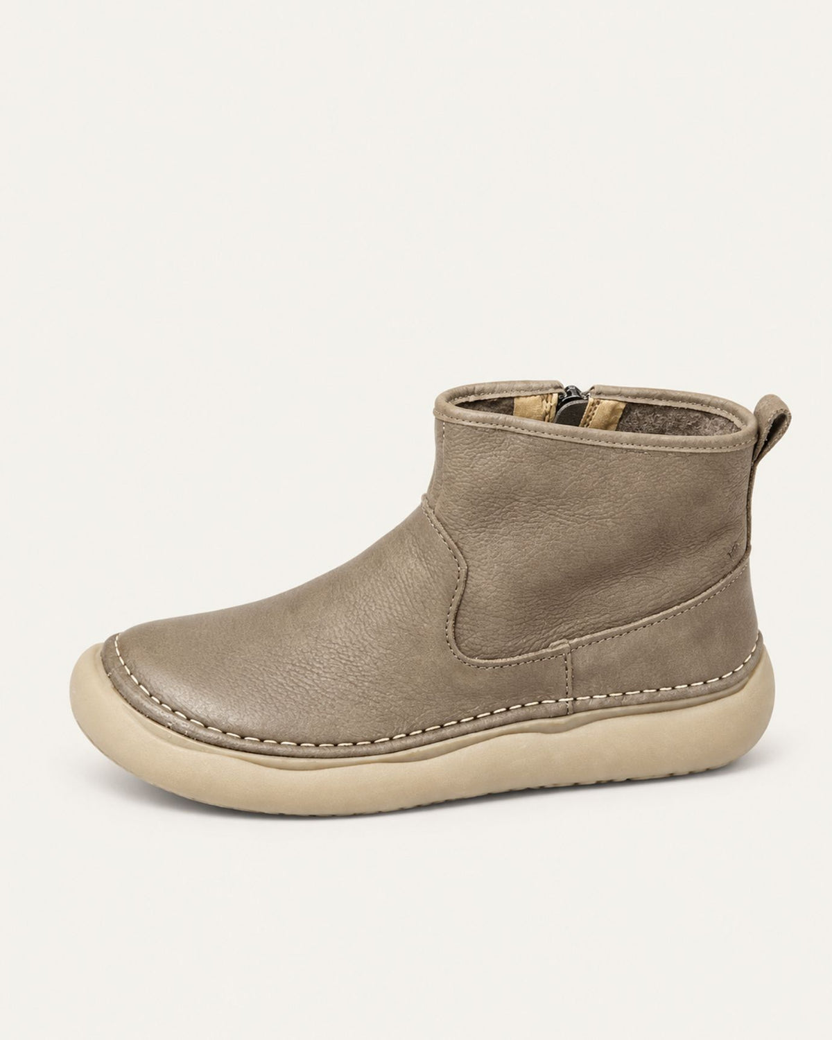 Top-Grain Leather Side-Zip Combat Boots