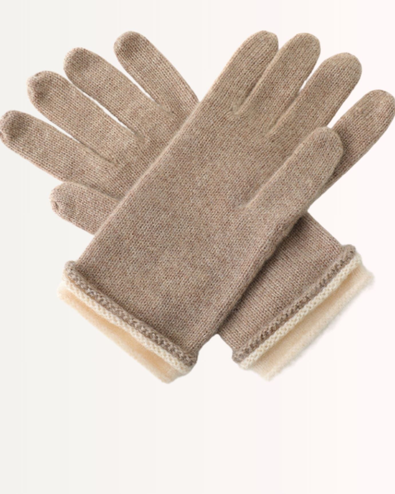 Cashmere Thickened Gloves matching bow knitted