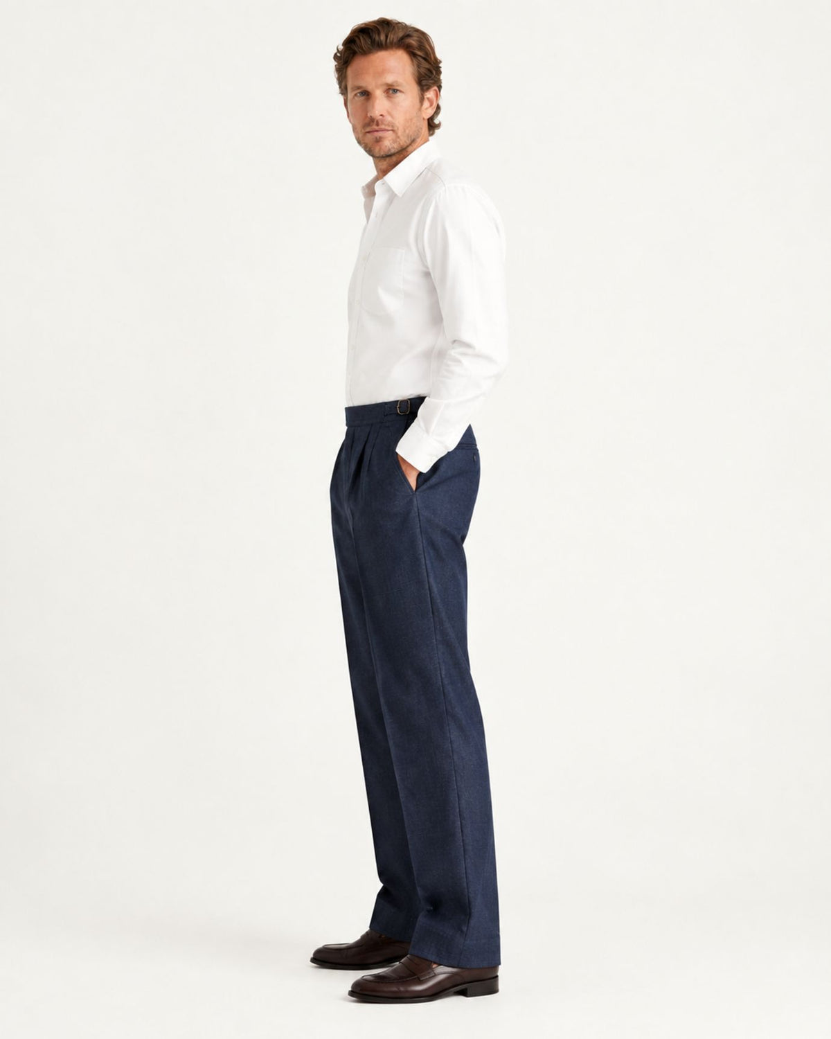 Paris Relaxed Fit Yarn-Dyed Gurkha Trousers