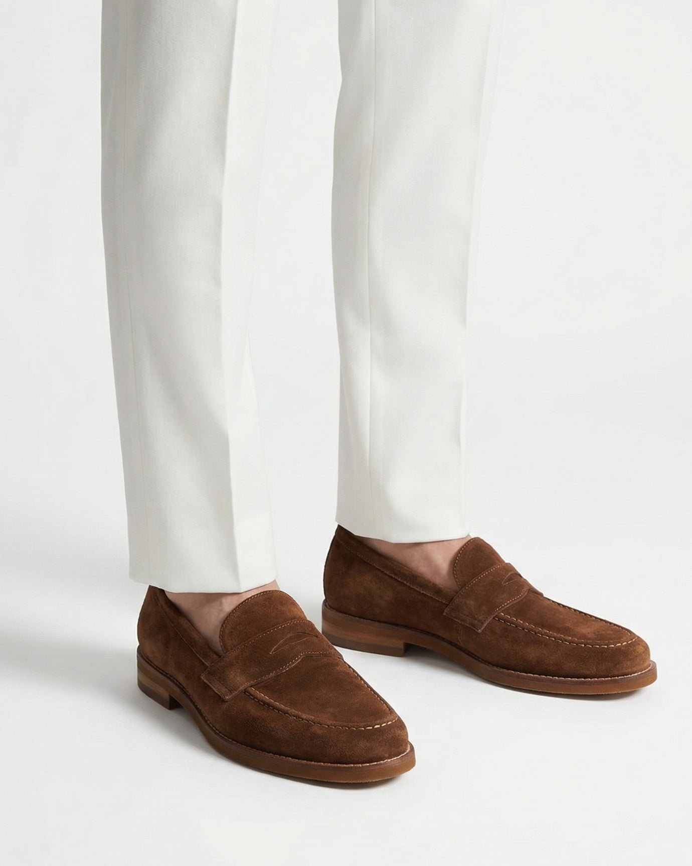 Paris Vintage Brown Loafers Handmade Genuine Leather