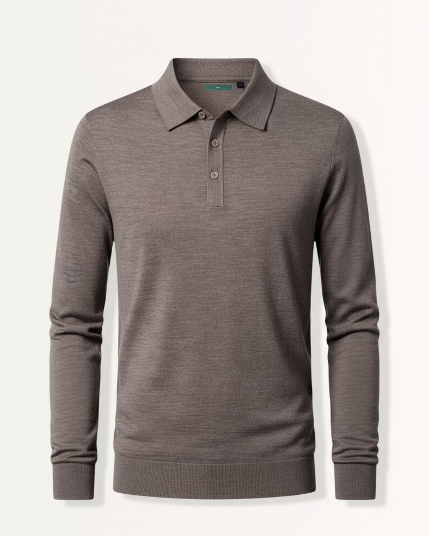 Fine Wool Thin Polo Long Sleeve