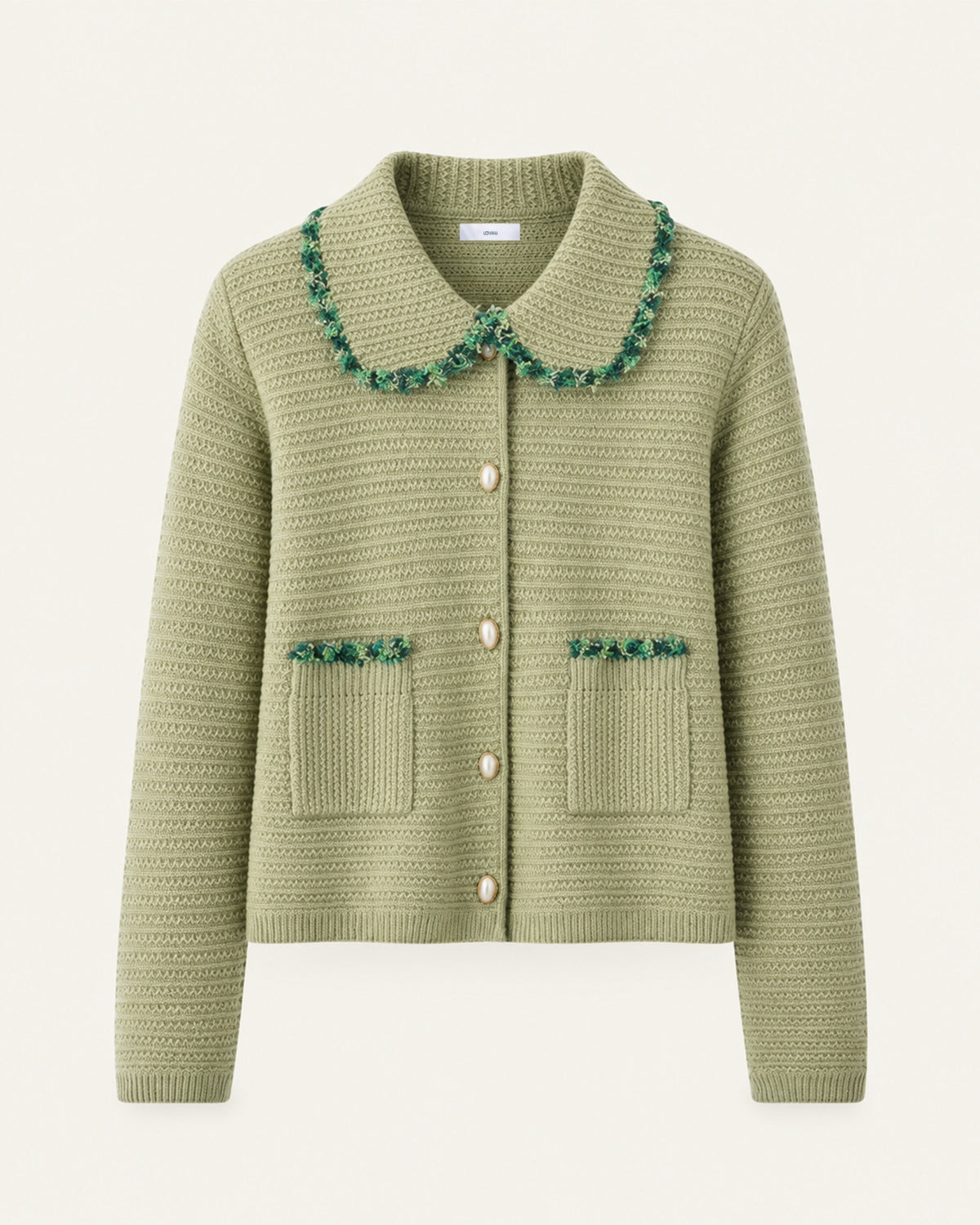 Limited Edition Cashmere Collared Desinger Cardigan