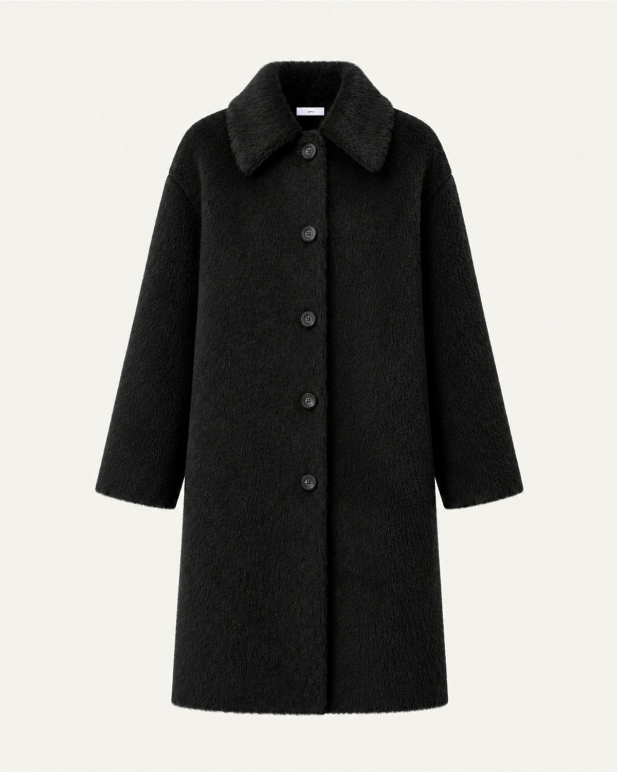 Relaxed Fit Mid-Length Suri Alpaca Coat