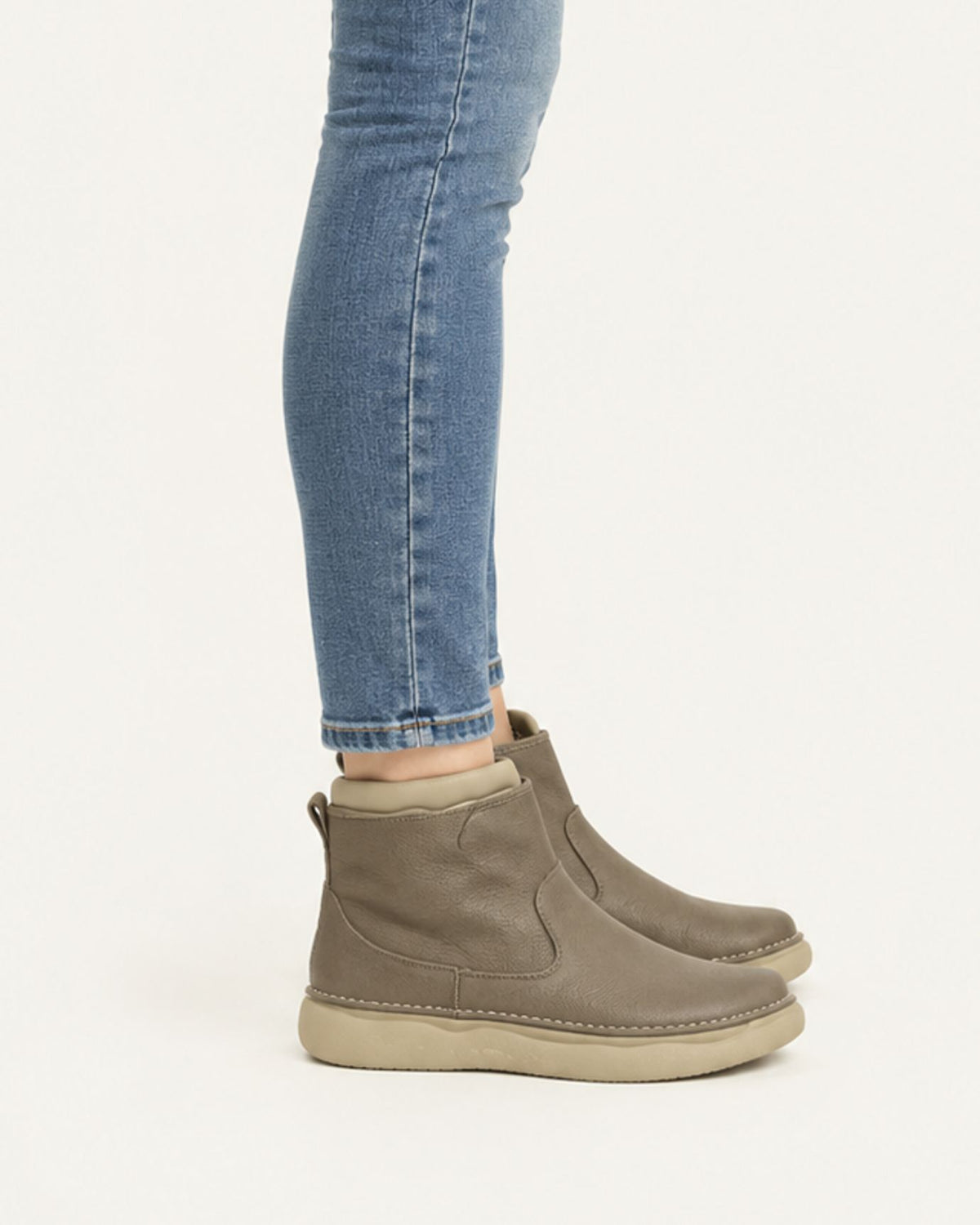 Top-Grain Leather Side-Zip Combat Boots