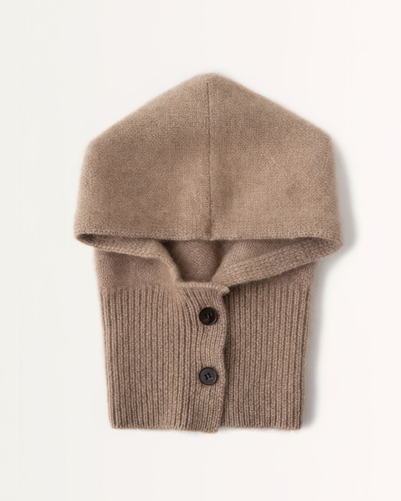 Cashmere Knitted Hat Buttoned