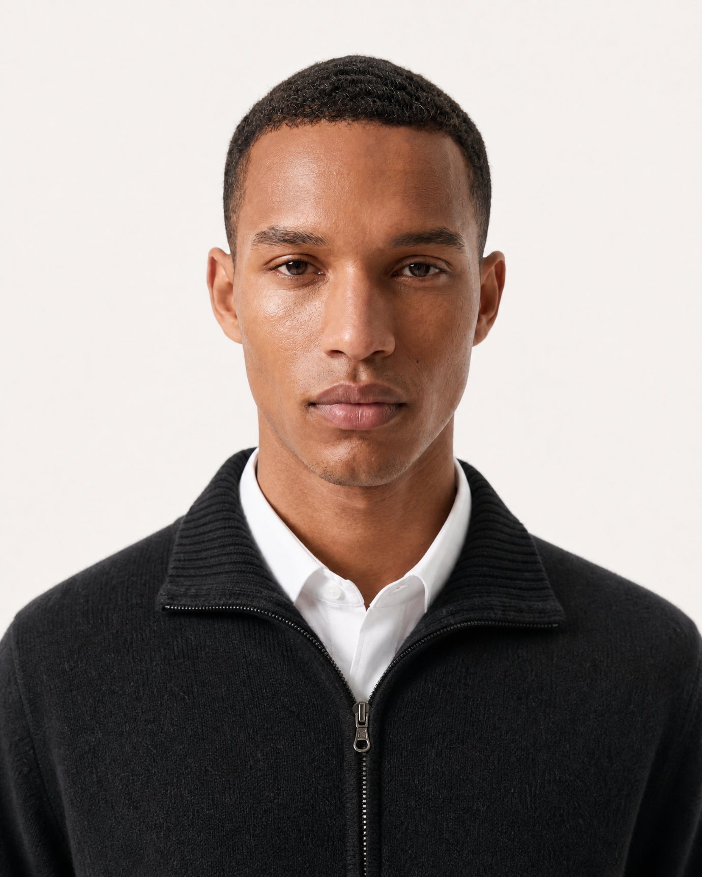 Hamptons Thick Cashmere Full-Zip Knit Sweater