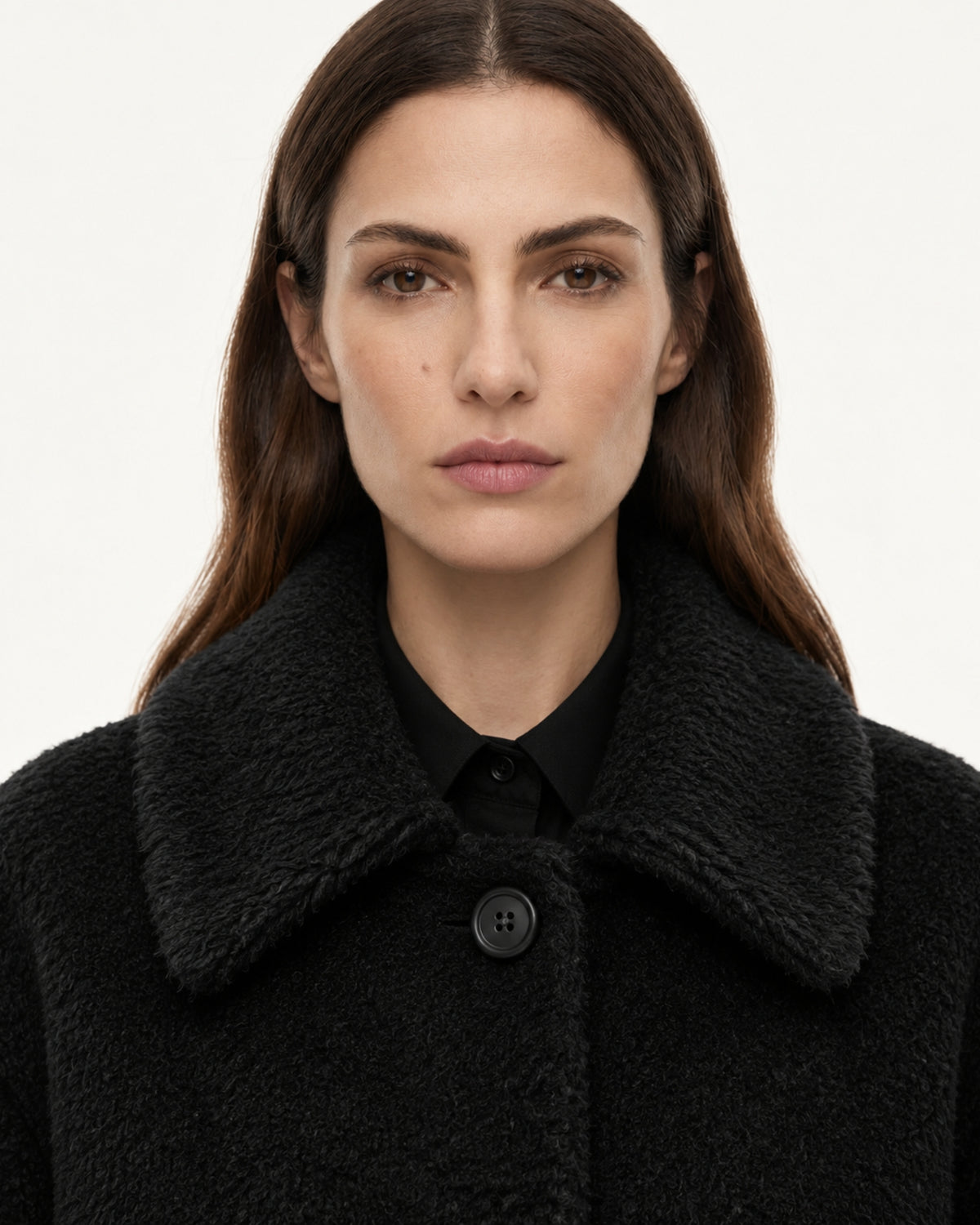 Relaxed Fit Mid-Length Suri Alpaca Coat