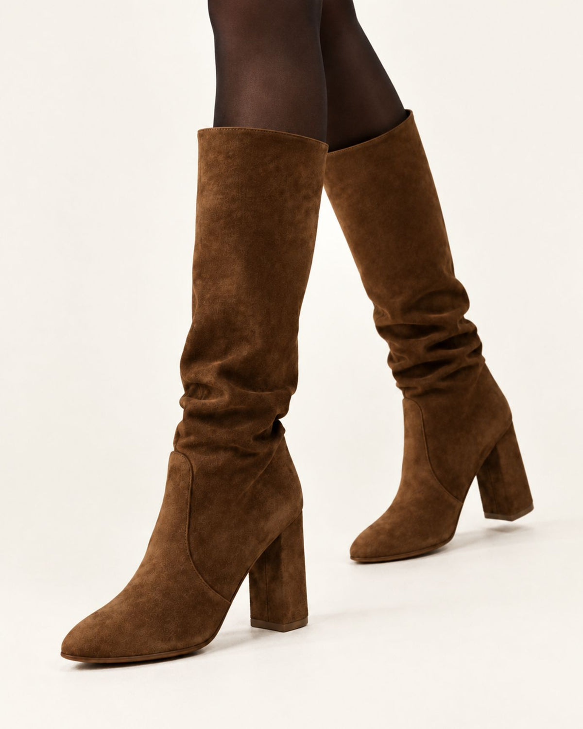 Pointed Toe Sheepskin Leather Tall Boots