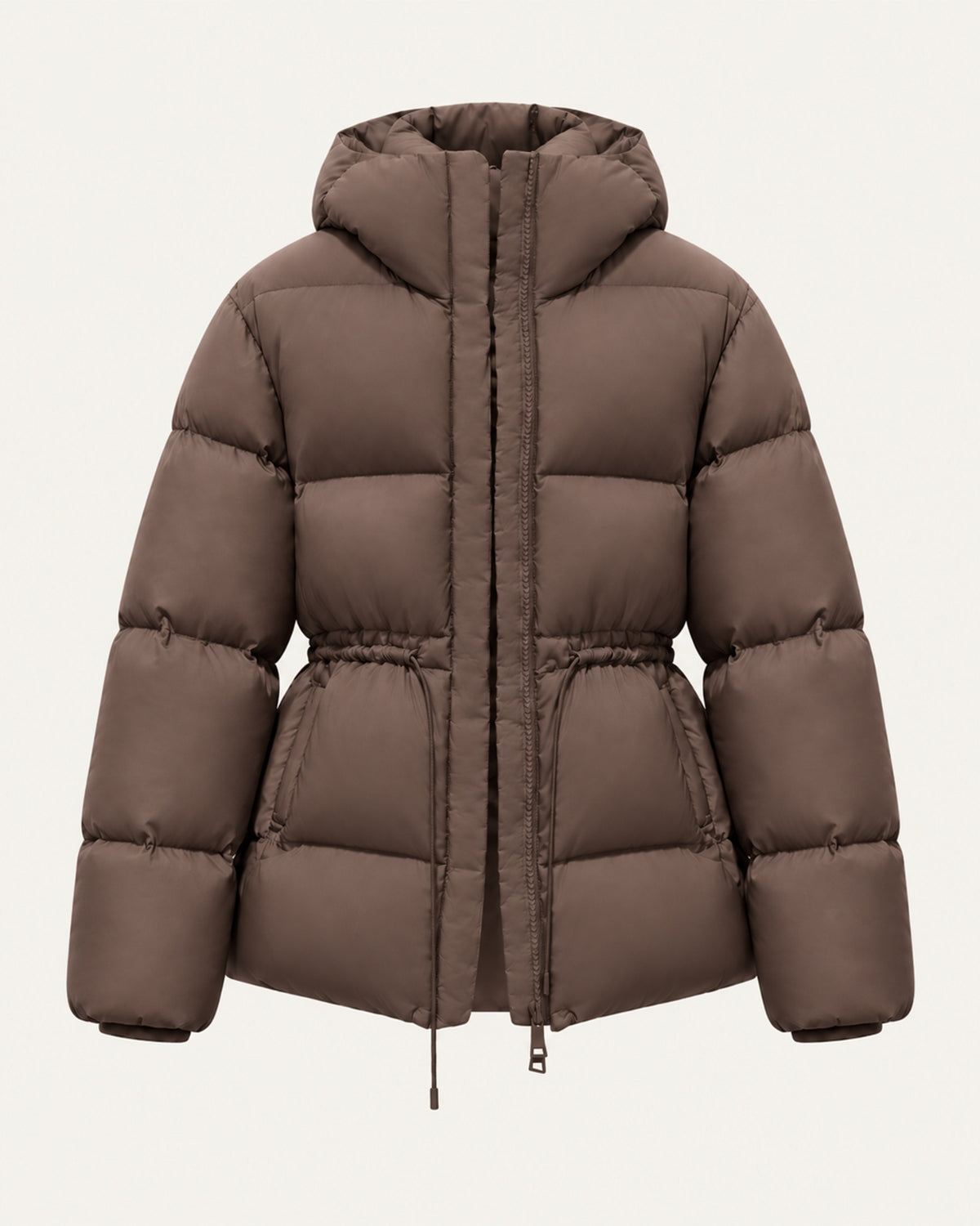 New York Mid-Length Hooded Goose Down Puffer Jacket