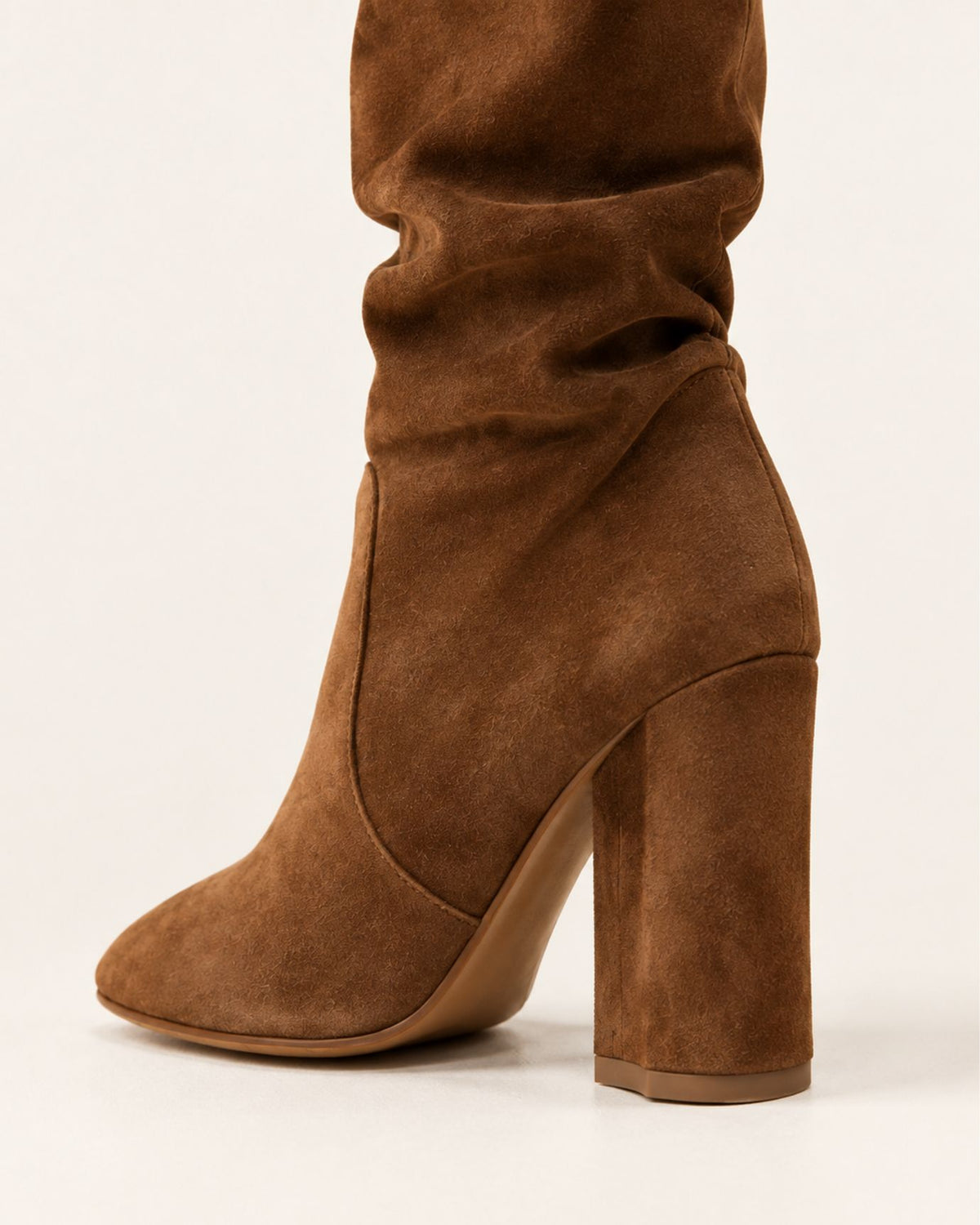 Pointed Toe Sheepskin Leather Tall Boots