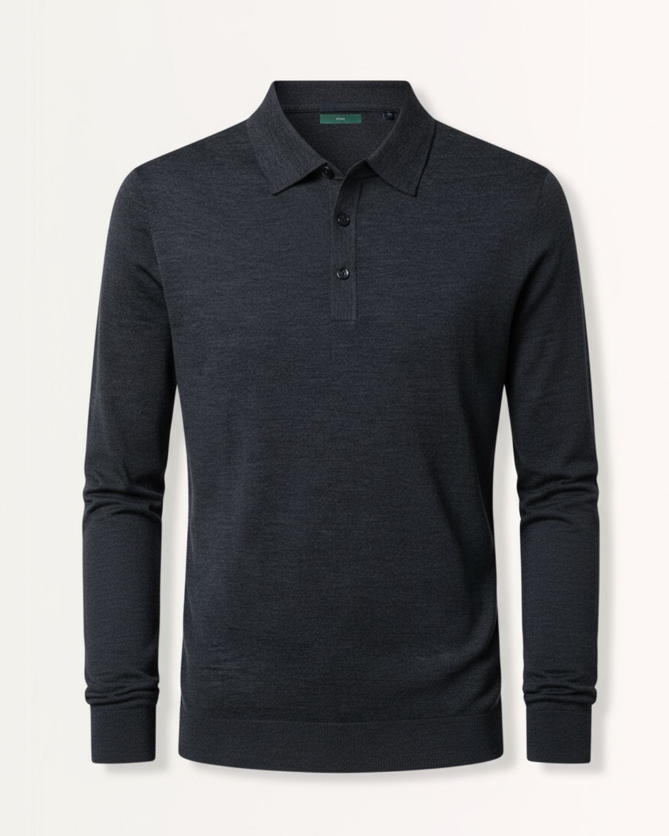 Fine Wool Thin Polo Long Sleeve