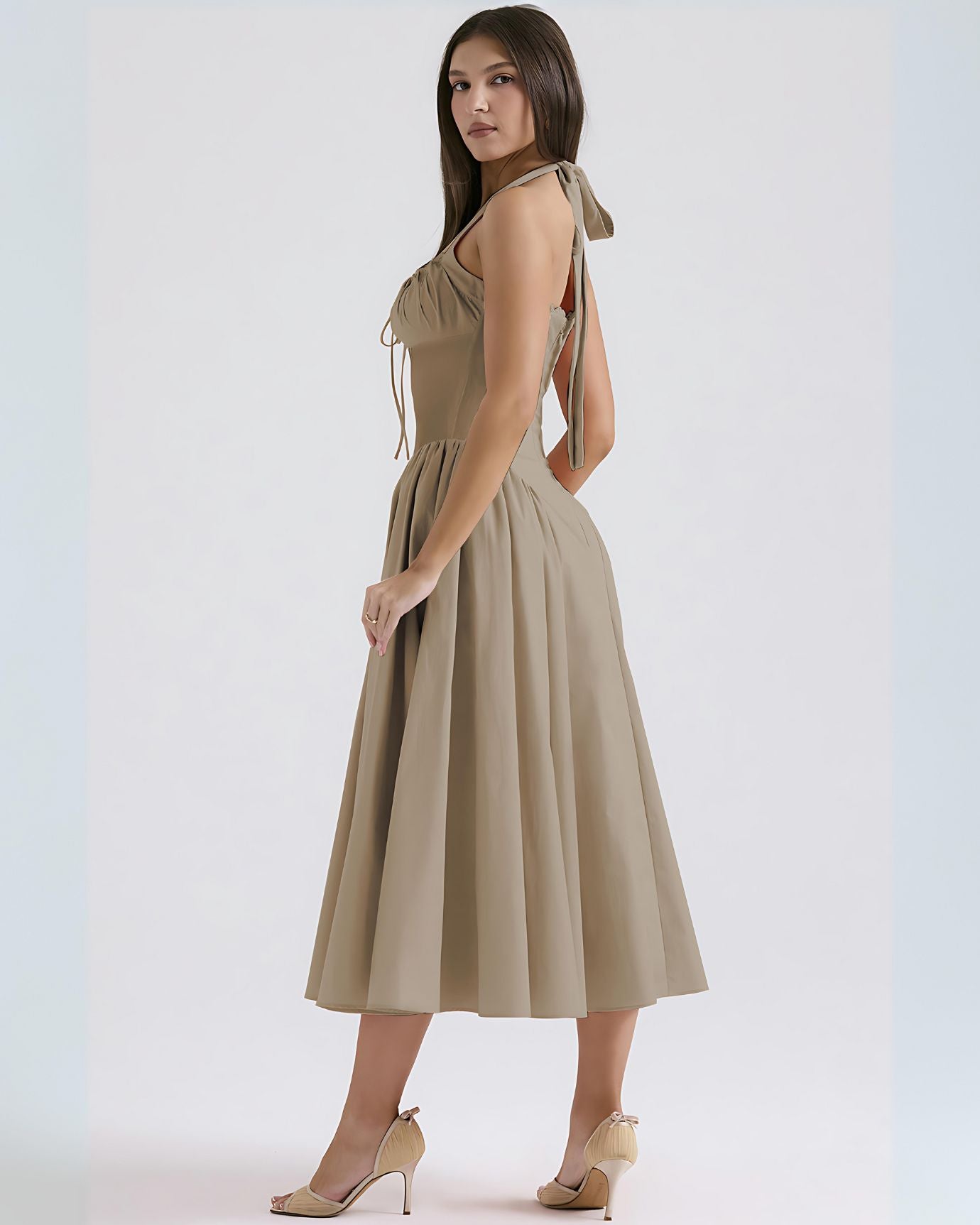 Halter Santorini Solid Dress