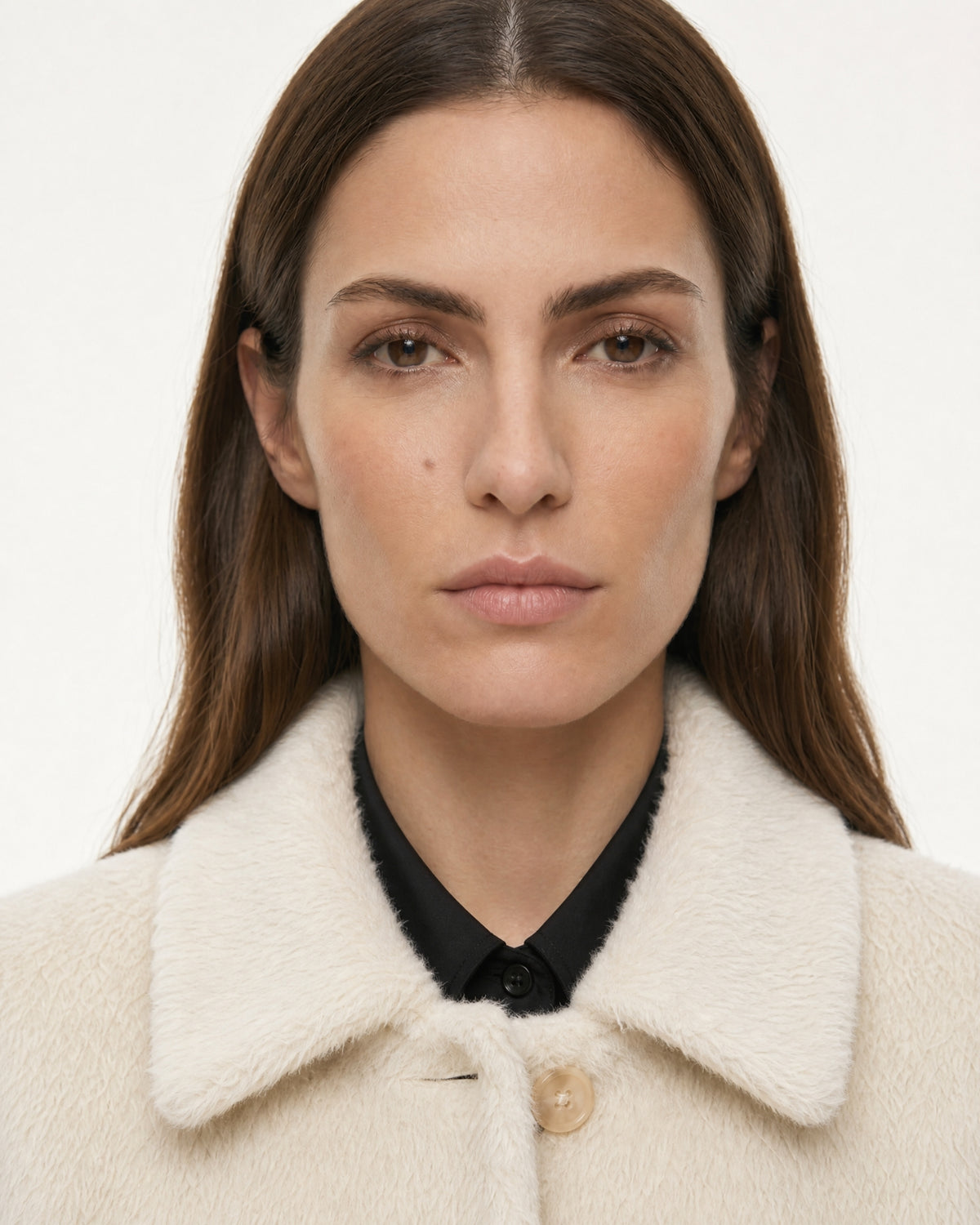 Relaxed Fit Mid-Length Suri Alpaca Coat