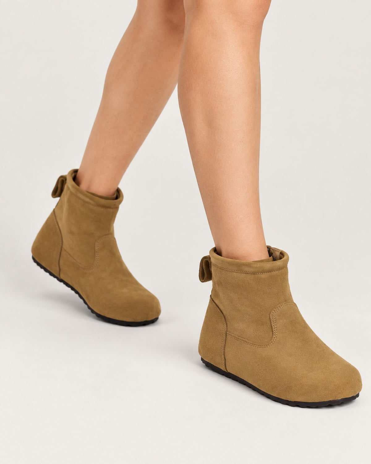 Retro Suede Hidden Wedge Boots