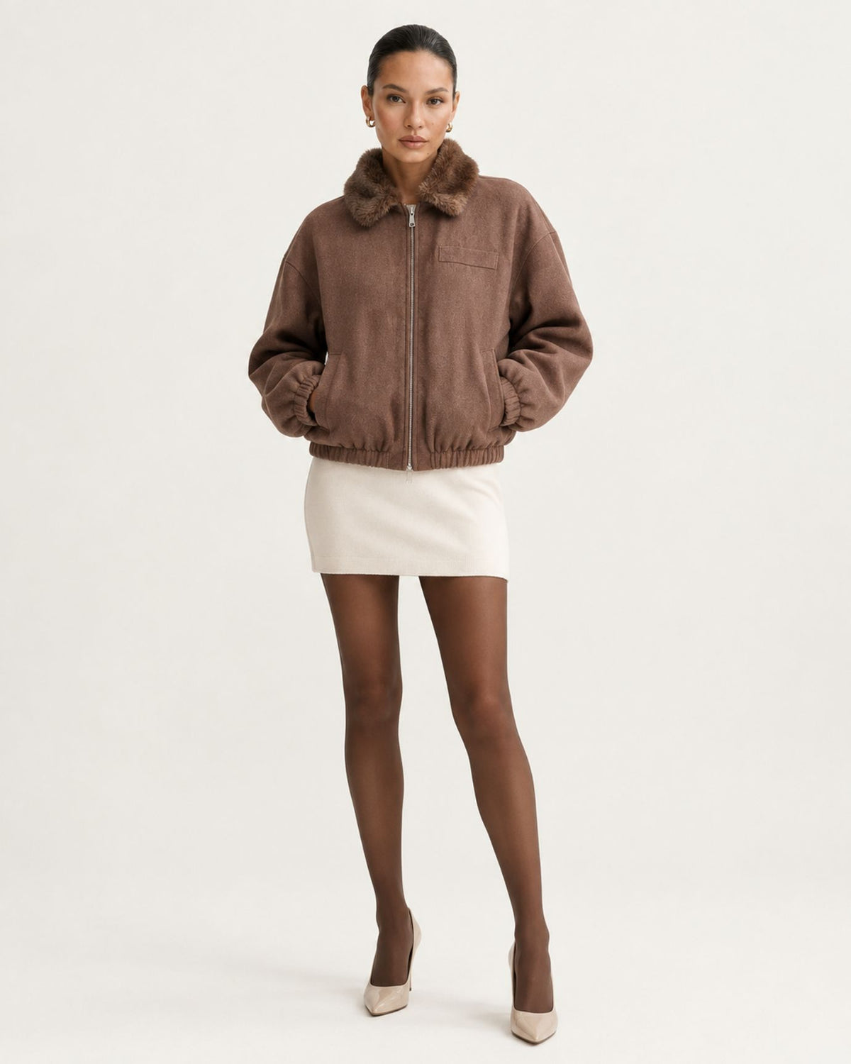 Divina Mink-Lined Parka with Fur Collar Coat