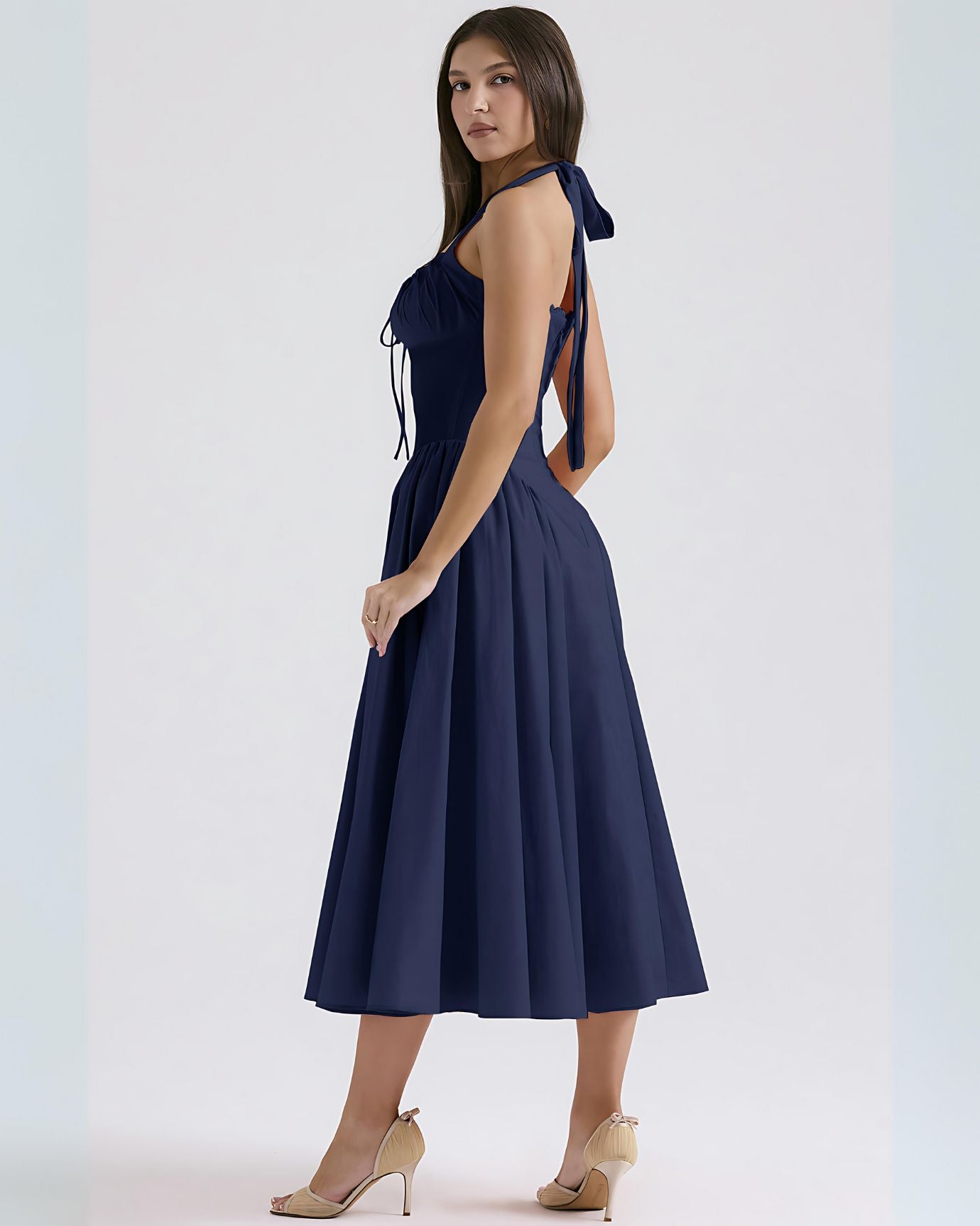 Halter Santorini Solid Dress