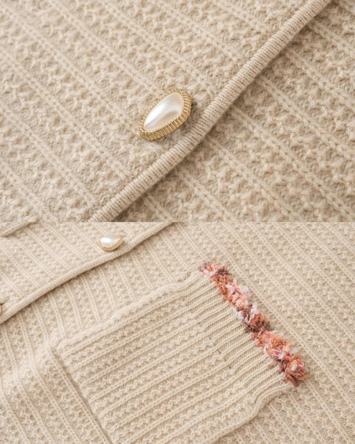 Limited Edition Cashmere Collared Desinger Cardigan