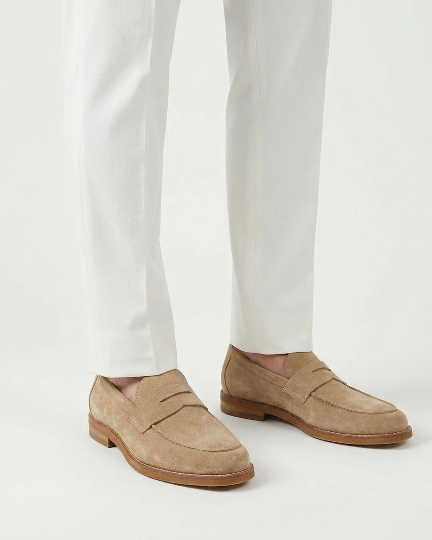 Paris Vintage Apricot Loafers Handmade Genuine Leather