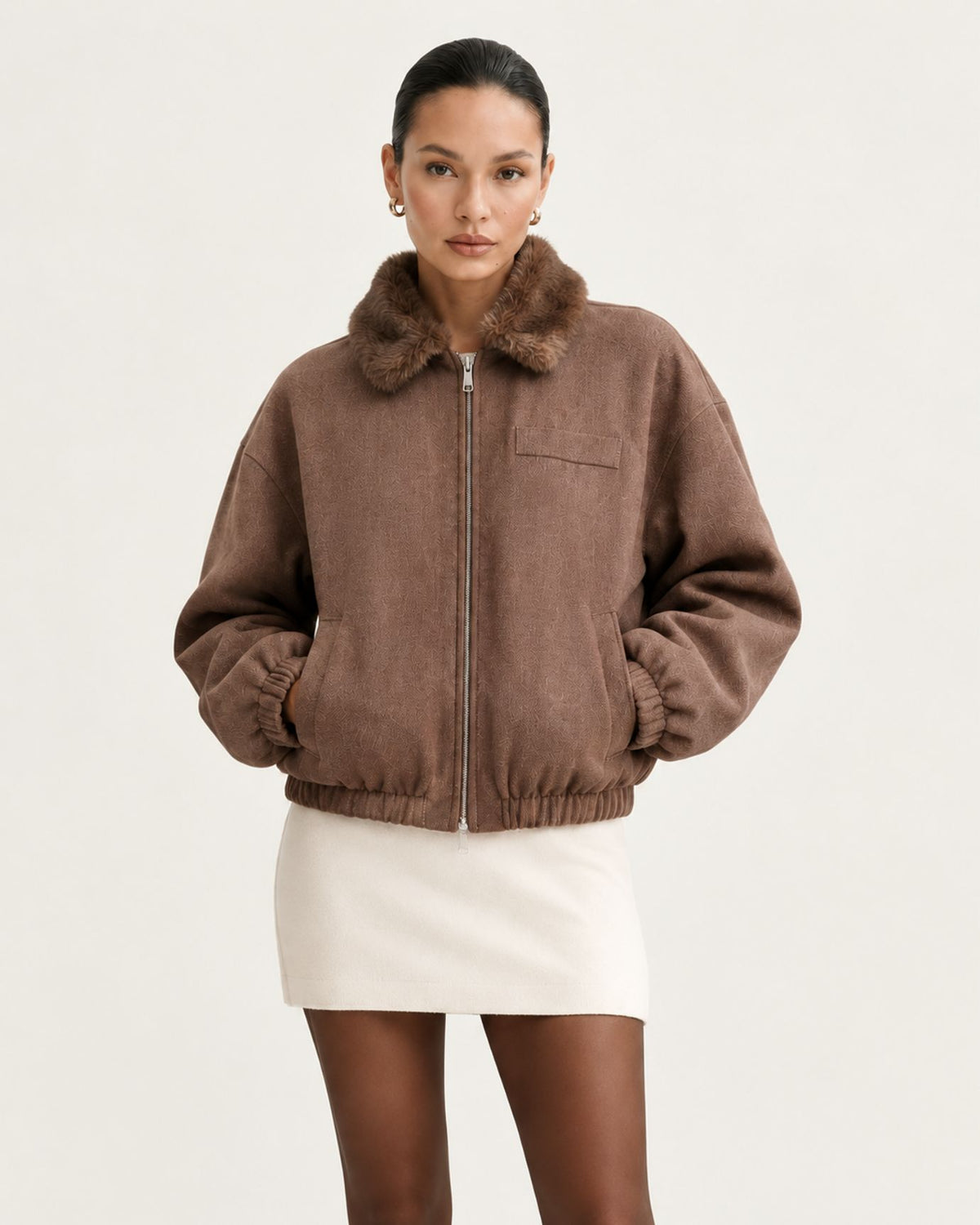 Divina Mink-Lined Parka with Fur Collar Coat