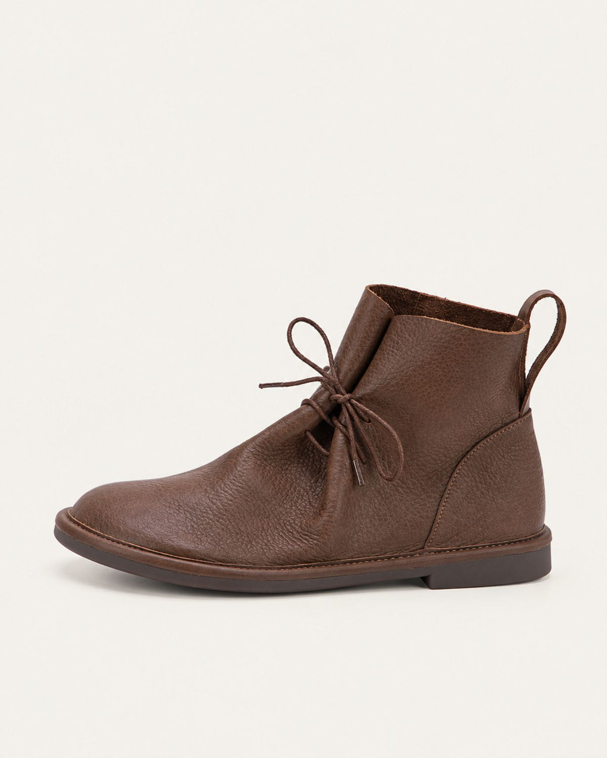 Handmade Top-Grain Leather Pull-On Ankle Boots
