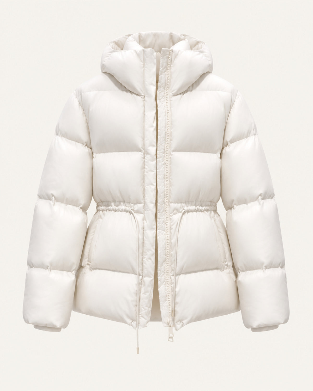 New York Mid-Length Hooded Goose Down Puffer Jacket