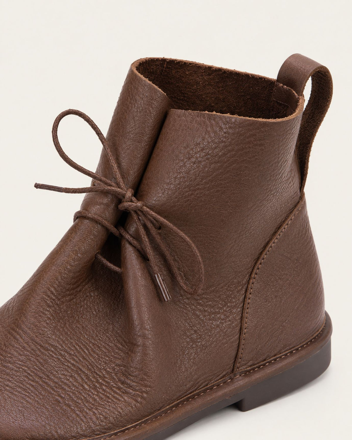 Handmade Top-Grain Leather Pull-On Ankle Boots