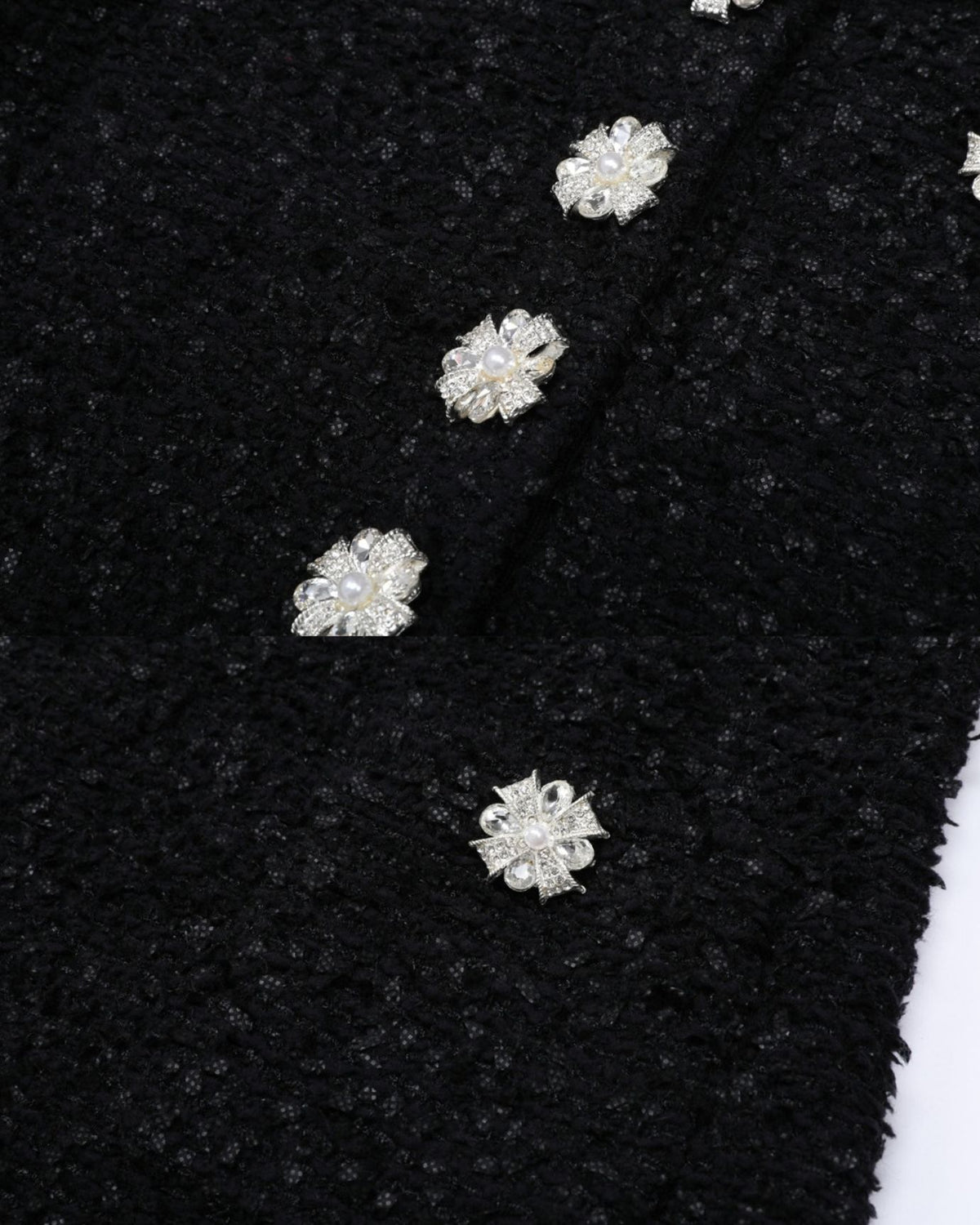 Long Sleeve Slim-Fit Rhinestone-Embellished Knit Dress